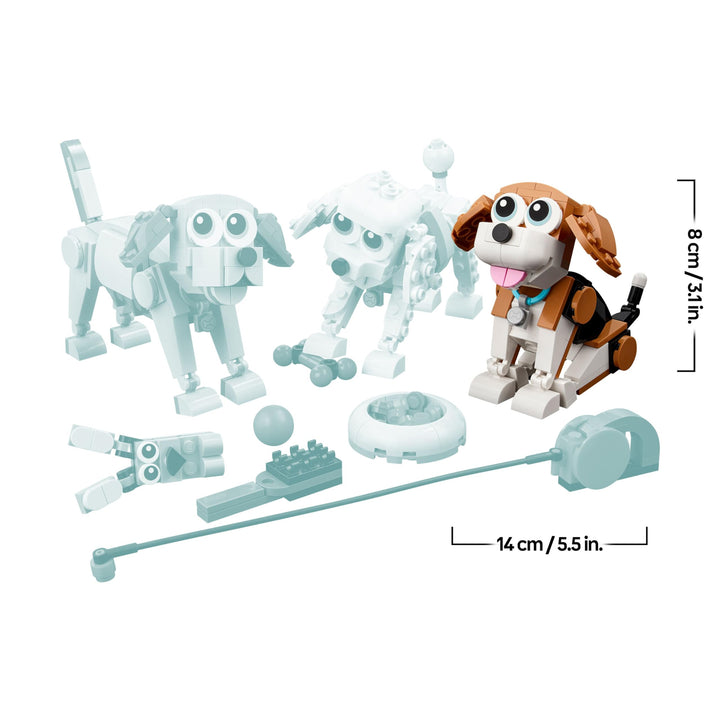 LEGO Creator 3 in 1 Adorable Dogs Building Set - 7 Breed Figures for Kids 7+