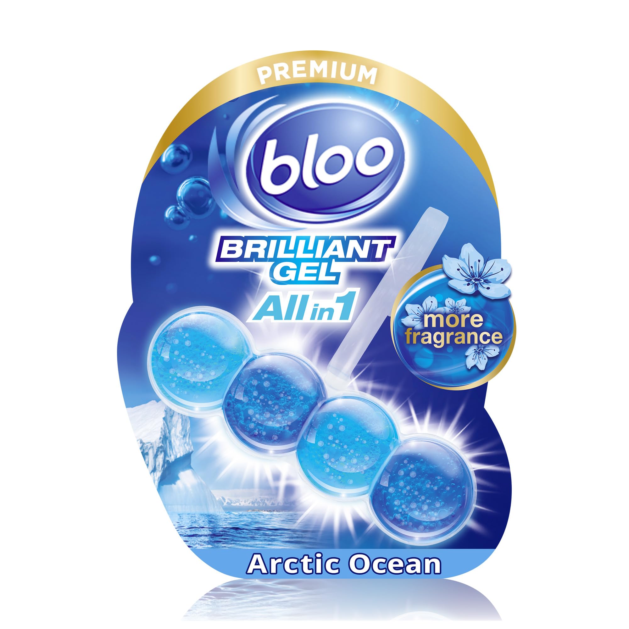 Bloo Brilliant Gel All in 1 Toilet Rim Block Cleaner - Arctic Ocean Fresh Scent | 42 g (Pack of 1) 1