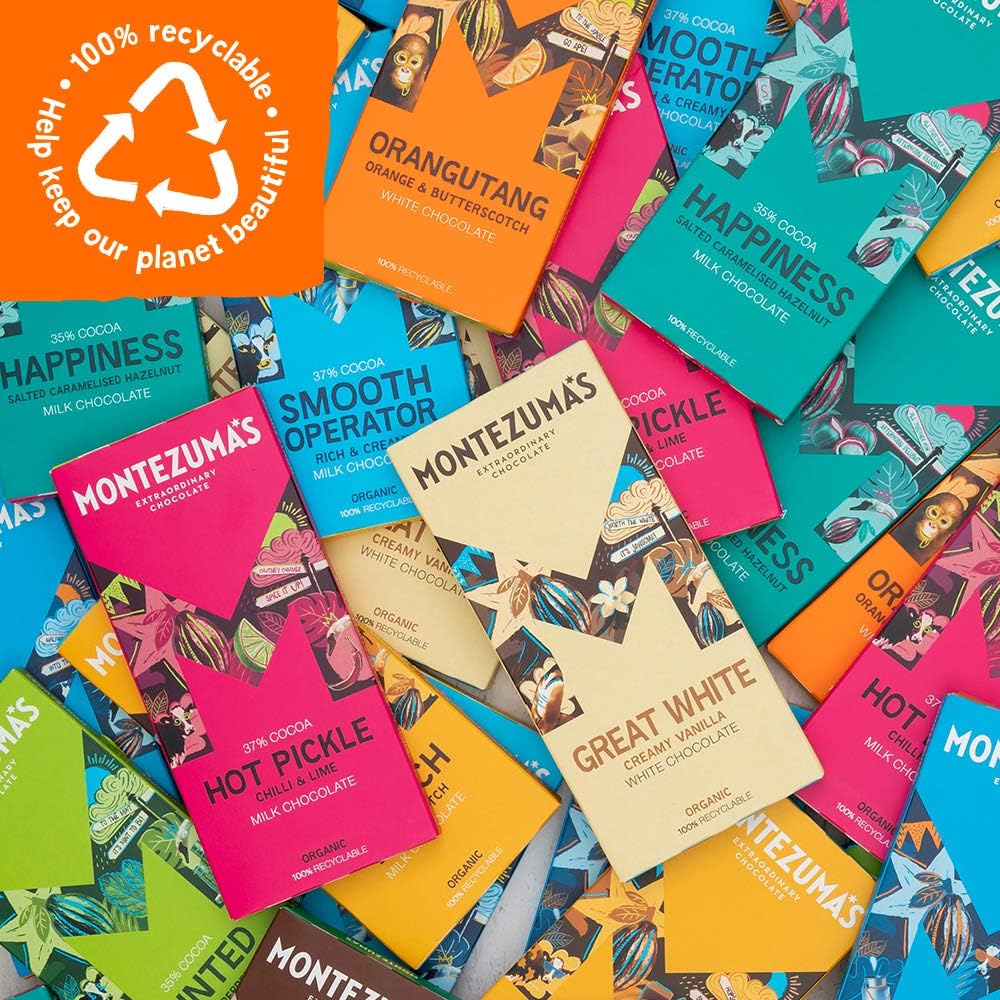 Montezuma - Happiness 35% Cocoa Milk Chocolate with Salted Caramelised Hazelnuts 90g