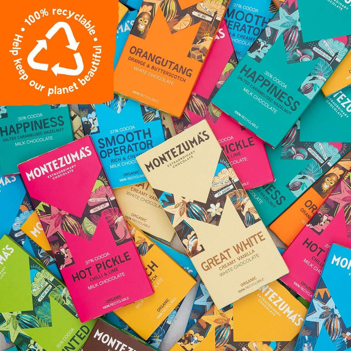Montezuma - Happiness 35% Cocoa Milk Chocolate with Salted Caramelised Hazelnuts 90g