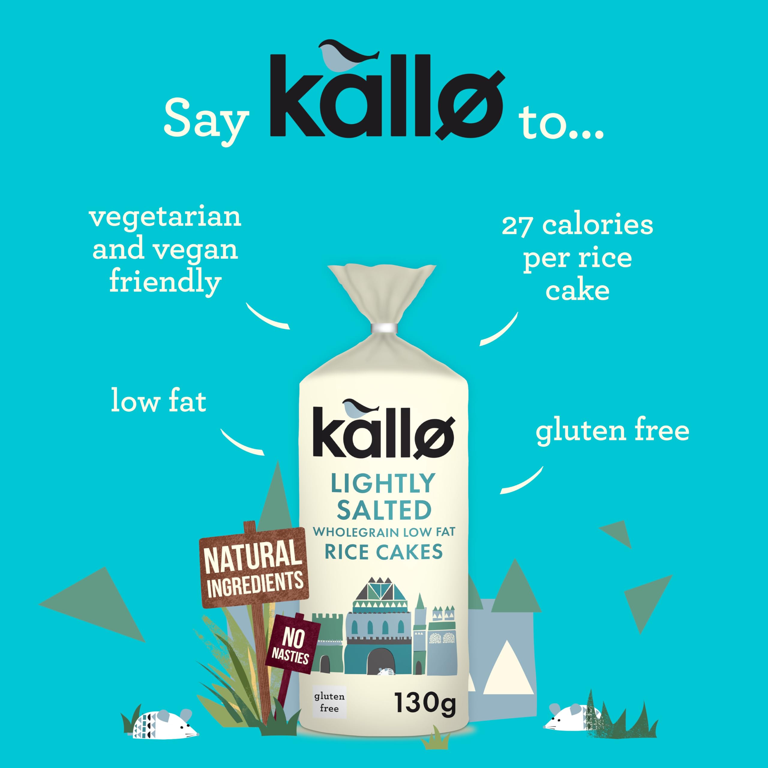 Kallo Lightly Salted Wholegrain Low Fat Rice Cakes, 12 x 130g 7
