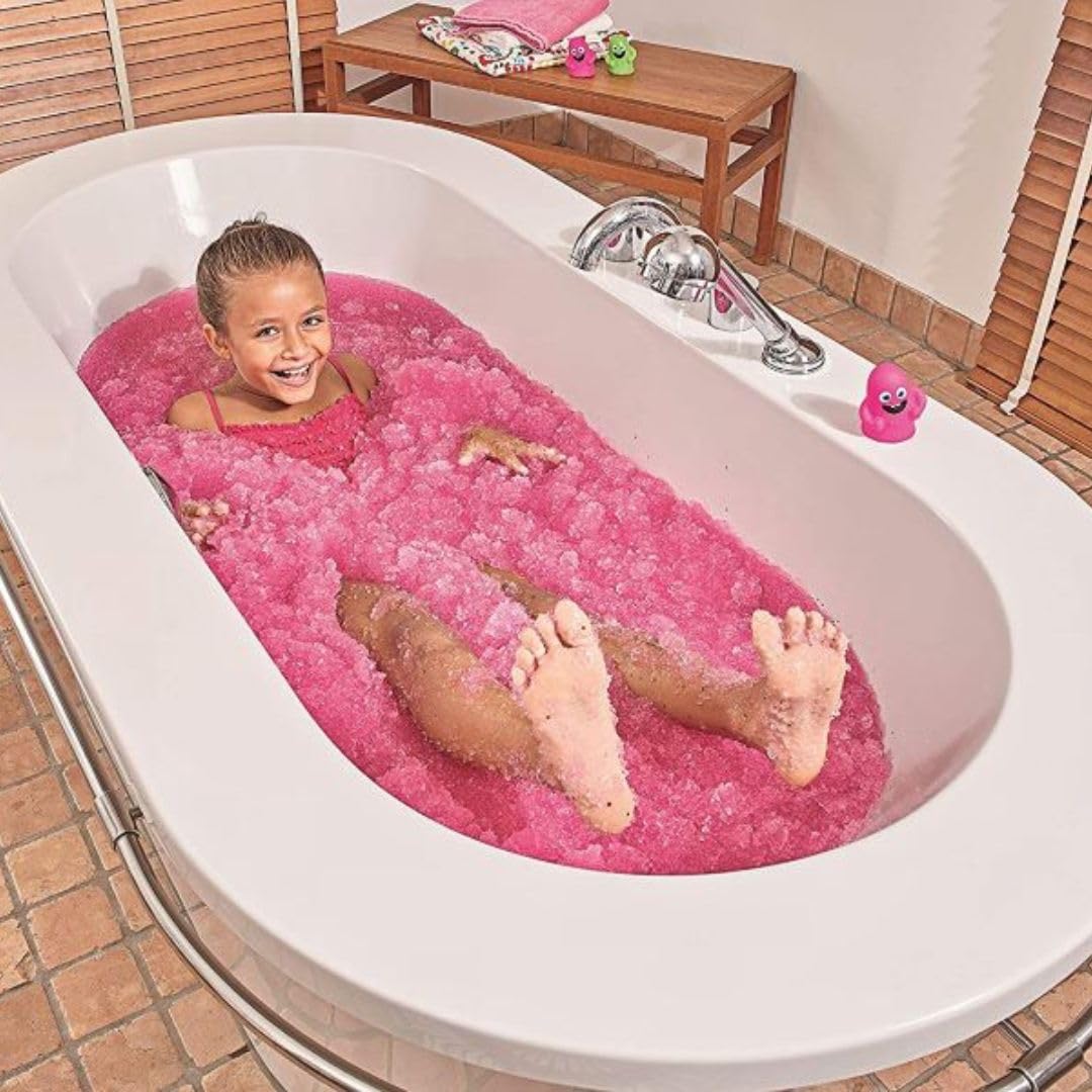 ZIMPLI Gelli Baff Pink Goo Powder for Bath Time | Skin Safe, Biodegradable | 300g Pack