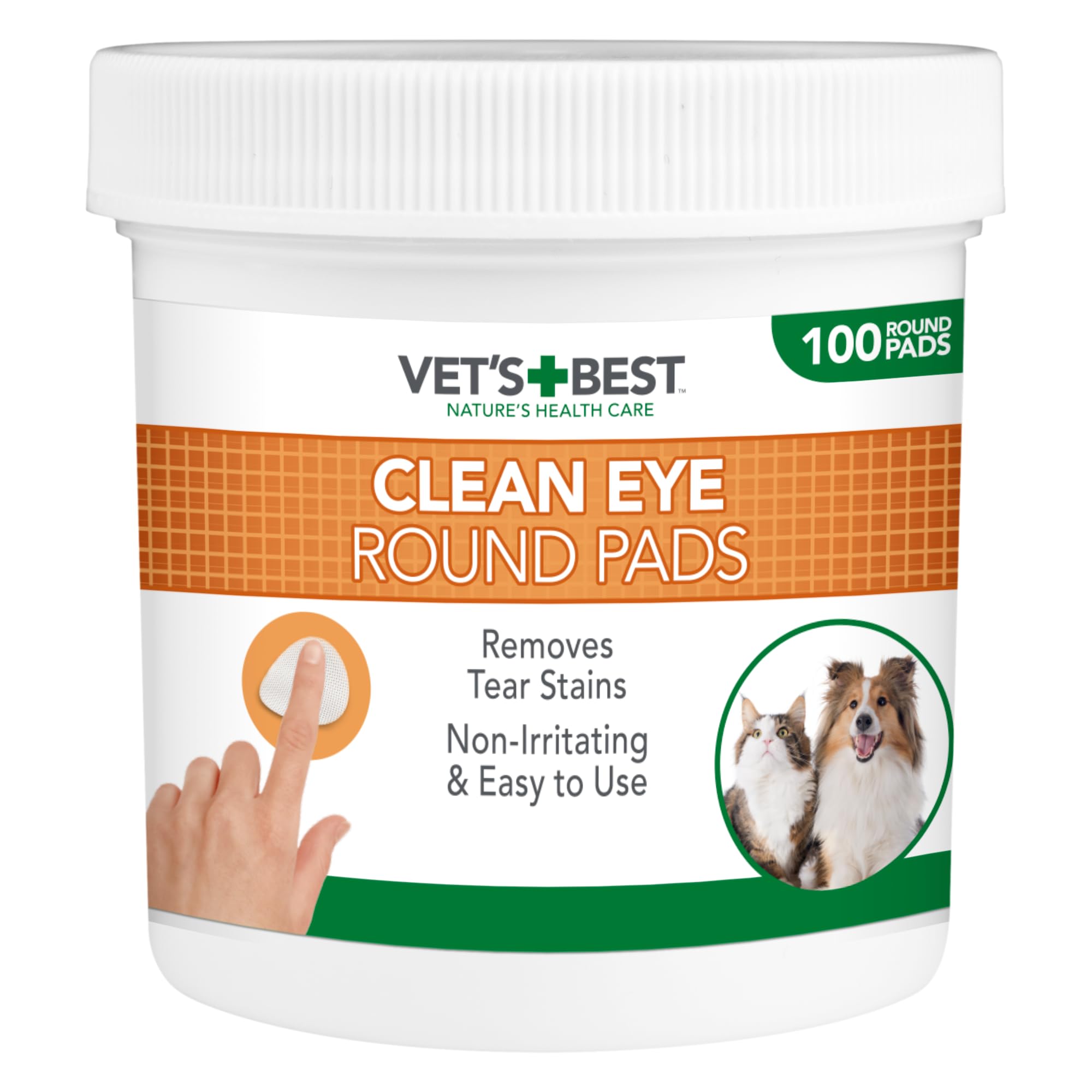 Vet's Best Natural Eye Cleansing Wipes for Dogs - 100 Disposable Wipes for Tear Stains