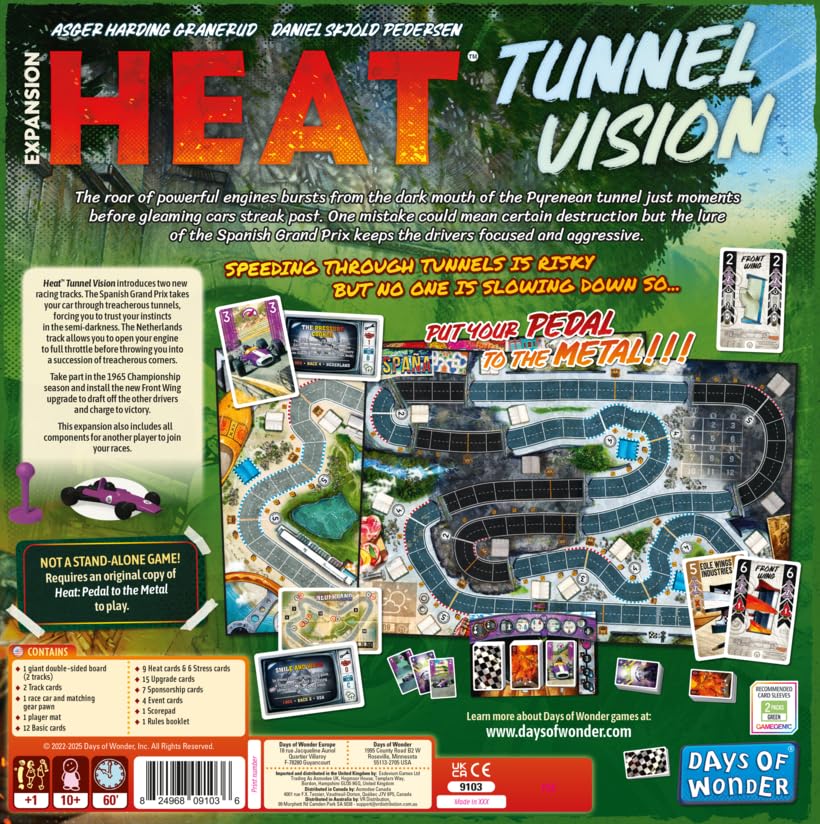 Days of Wonder HEAT: Tunnel Vision Expansion Board Game 8