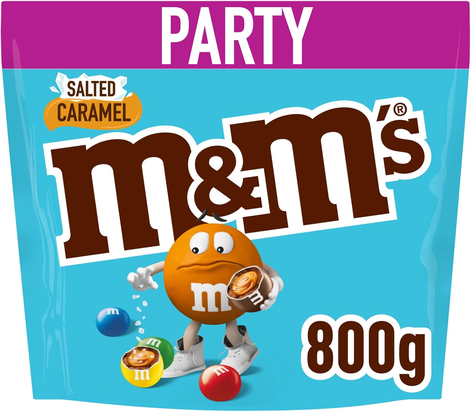 M&M's Salted Caramel & Milk Chocolate Party Bulk Bag - 800g Chocolate Snack Gift 8