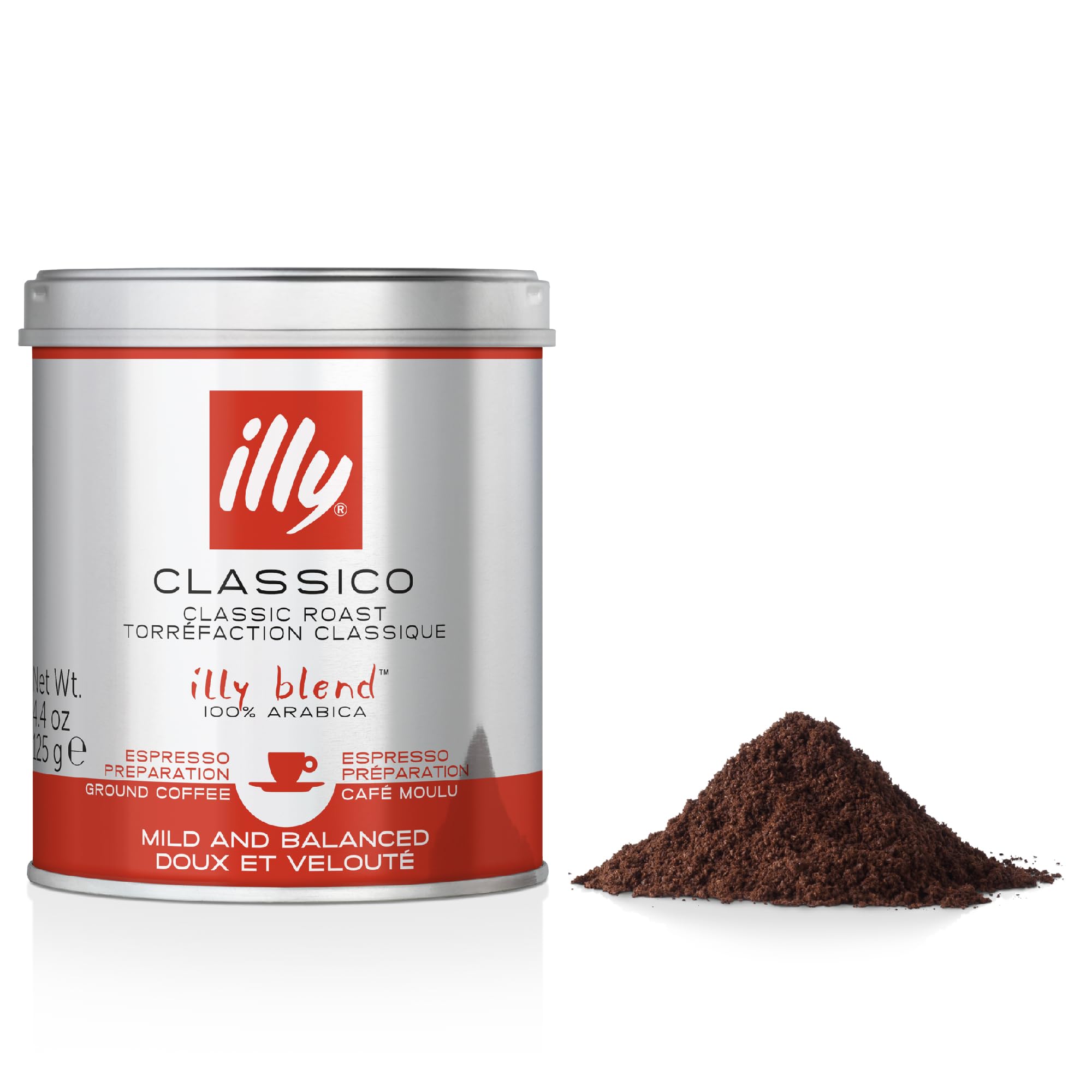 illy Classico Medium Roast Ground Coffee - 100% Arabica Beans for Espresso - 125g Tin 1