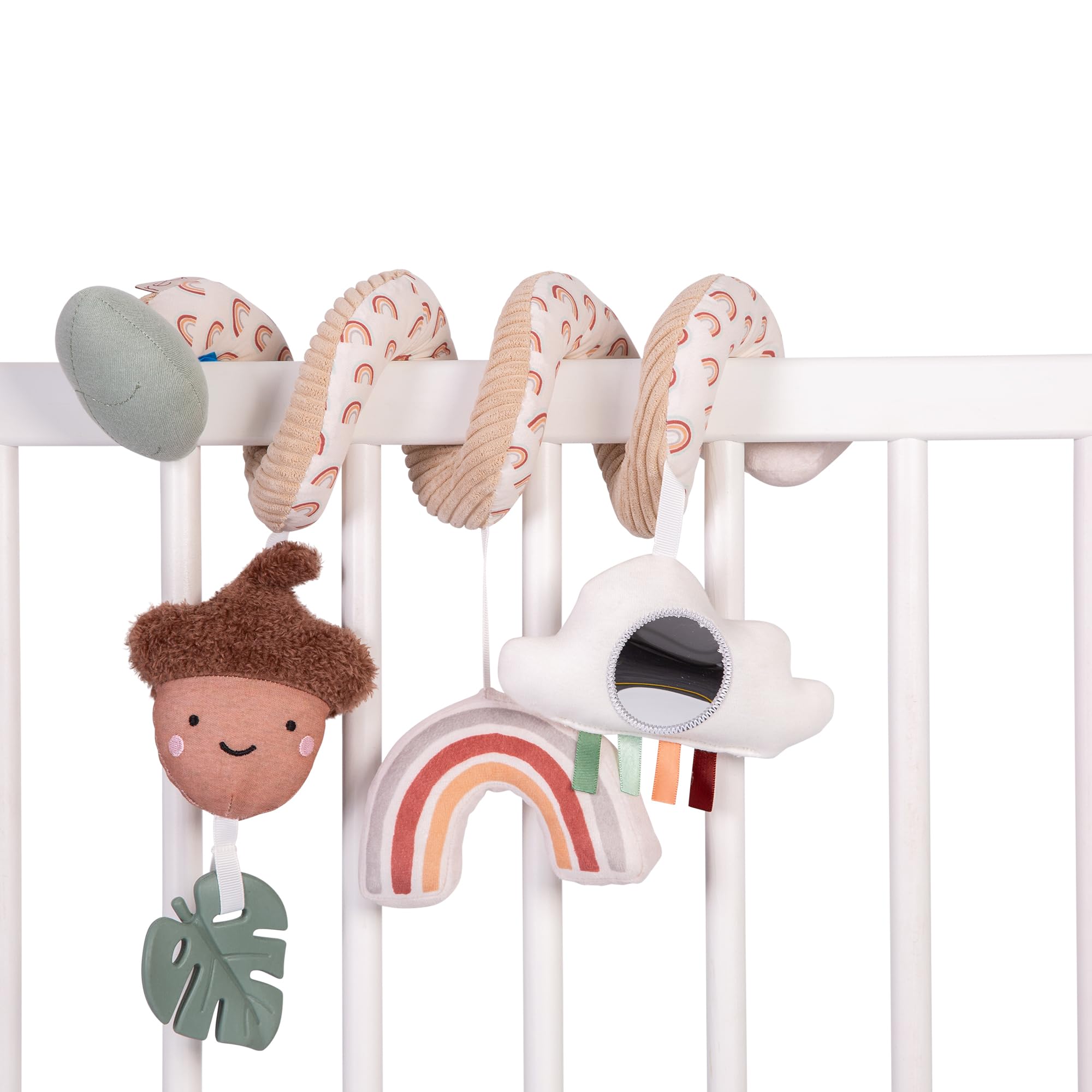 Red Kite Spiraloo Twisty Activity Toy with Baby Safe Mirror & Teether | Multicoloured Fabric | For Babies up to 18 Months