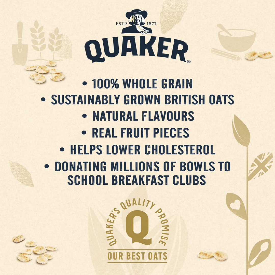 Quaker Oat So Simple Heaps of Fruit Banana and Strawberry Flavour Porridge