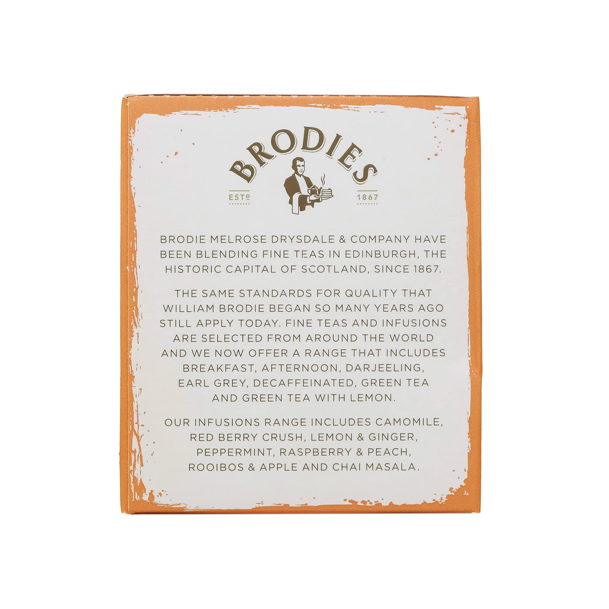 Brodies Breakfast Tea - 6 Boxes of 20 Individually Wrapped Tea Bags (120 Total) - Scottish Black Tea Blend 7