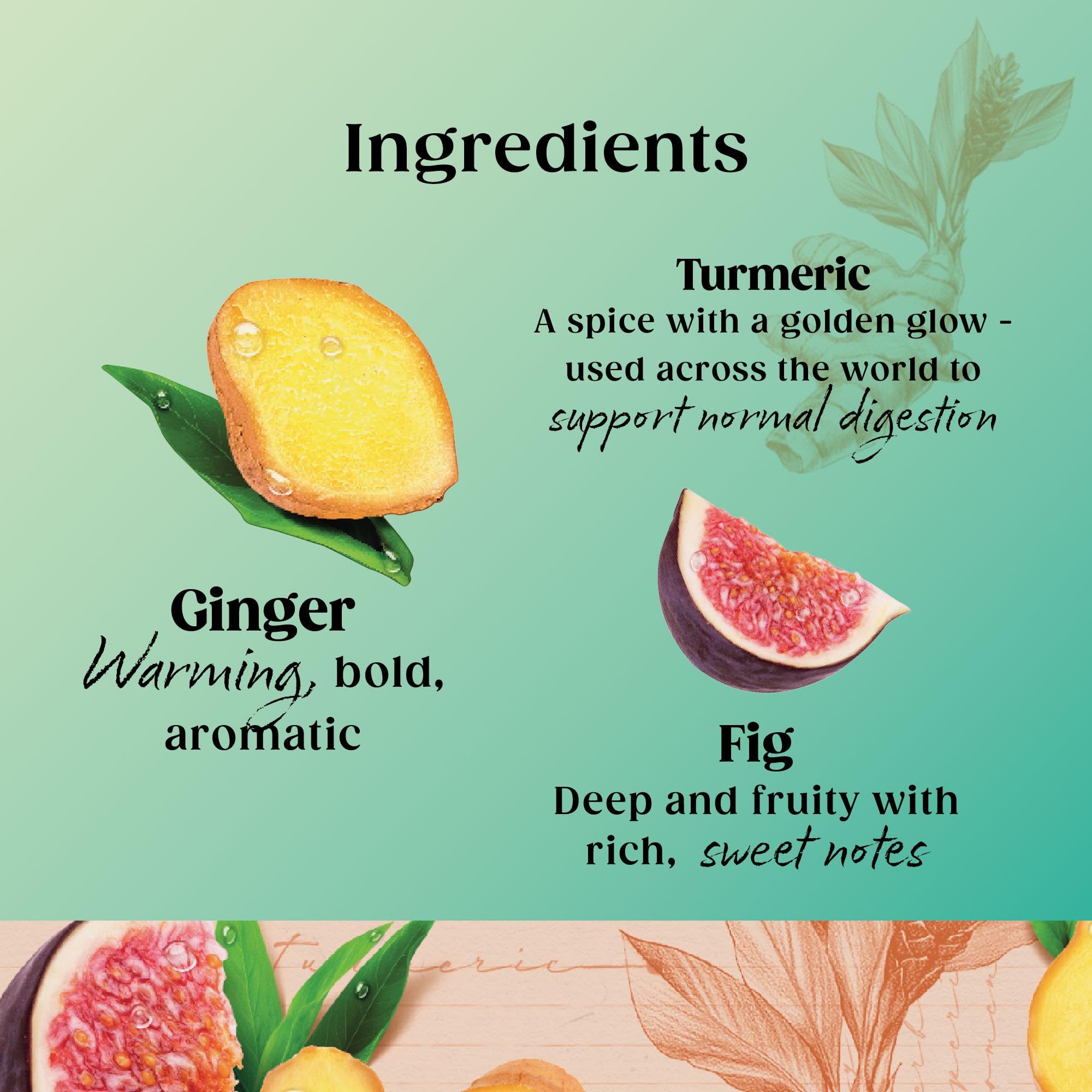 Twinings Superblends Digest - Ginger & Turmeric Herbal Infusion with Fig, 80 Biodegradable Tea Bags 6