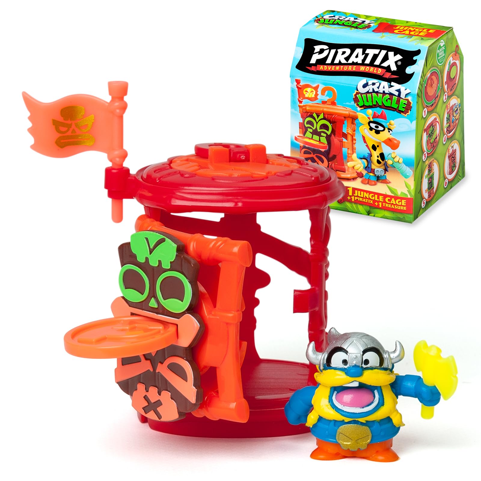 PIRATIX ADVENTURE WORLD Crazy Jungle Series Jungle Cages Surprise Figure | Plastic 1