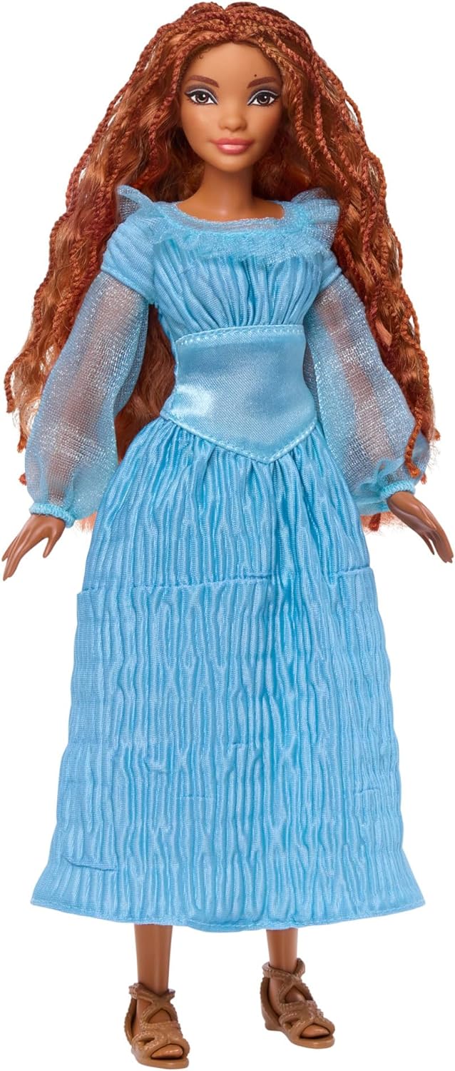 Disney The Little Mermaid Ariel Fashion Doll on Land in Signature Blue Dress, Toys Inspired by Disney’s The Little Mermaid