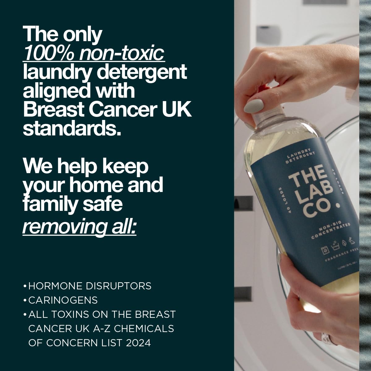 The Lab Co. Non-Bio Concentrated Liquid Laundry Detergent - Fragrance Free | 1L | 40 Loads 3
