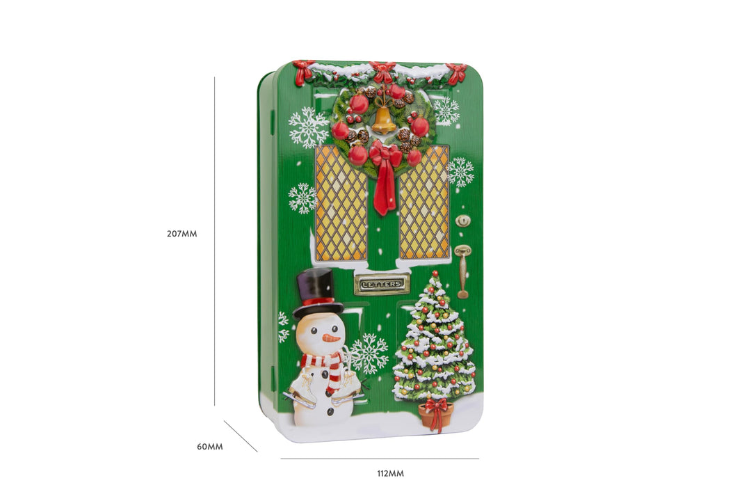 The Silver Crane Co. - Green Christmas Door Gift Set Biscuit Tin