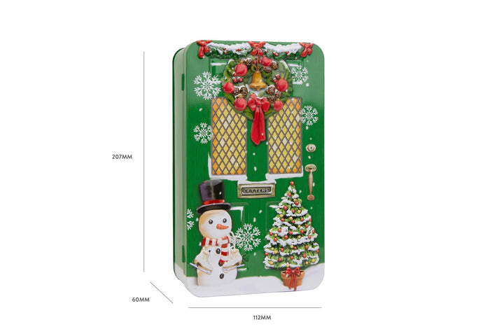 The Silver Crane Co. - Green Christmas Door Gift Set Biscuit Tin