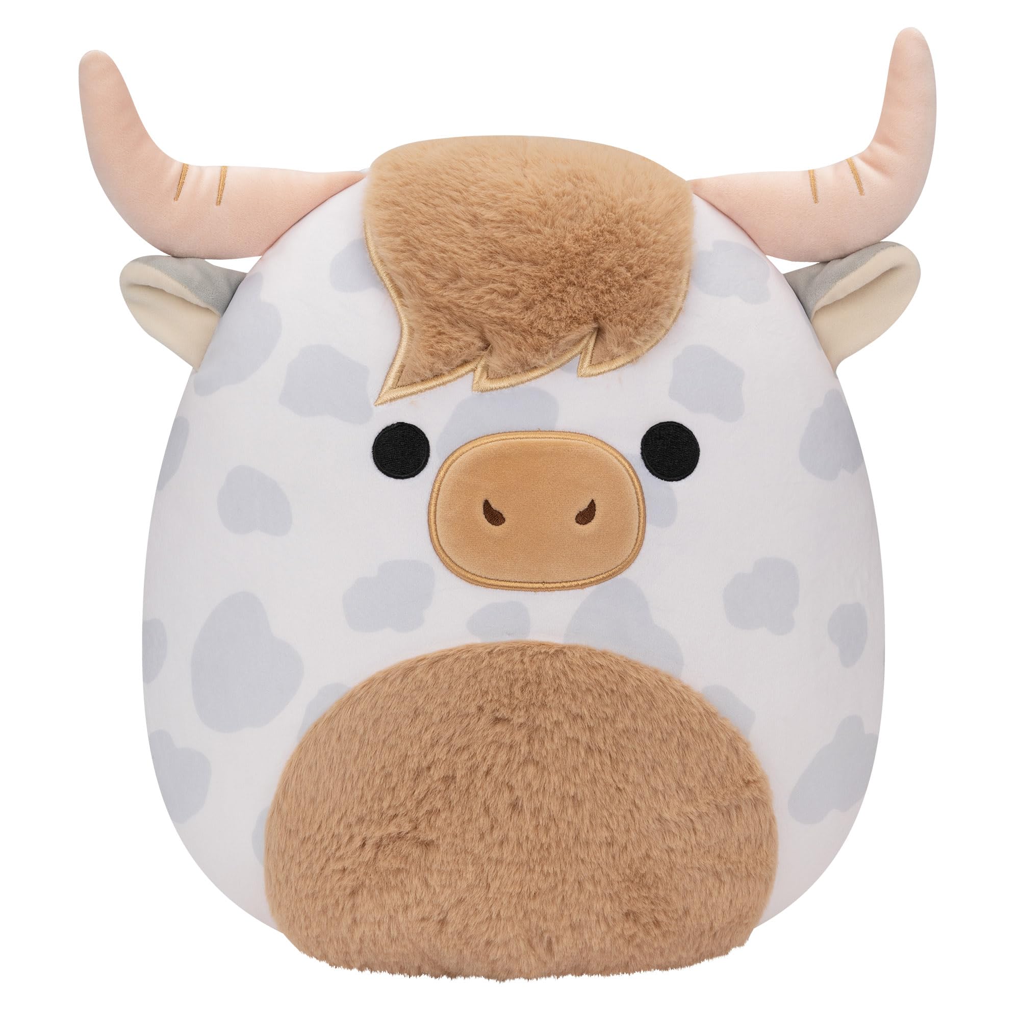 Squishmallows Borsa 12-Inch Spotted Highland Cow Plush - Soft Stuffed Animal for Kids 3+ 10