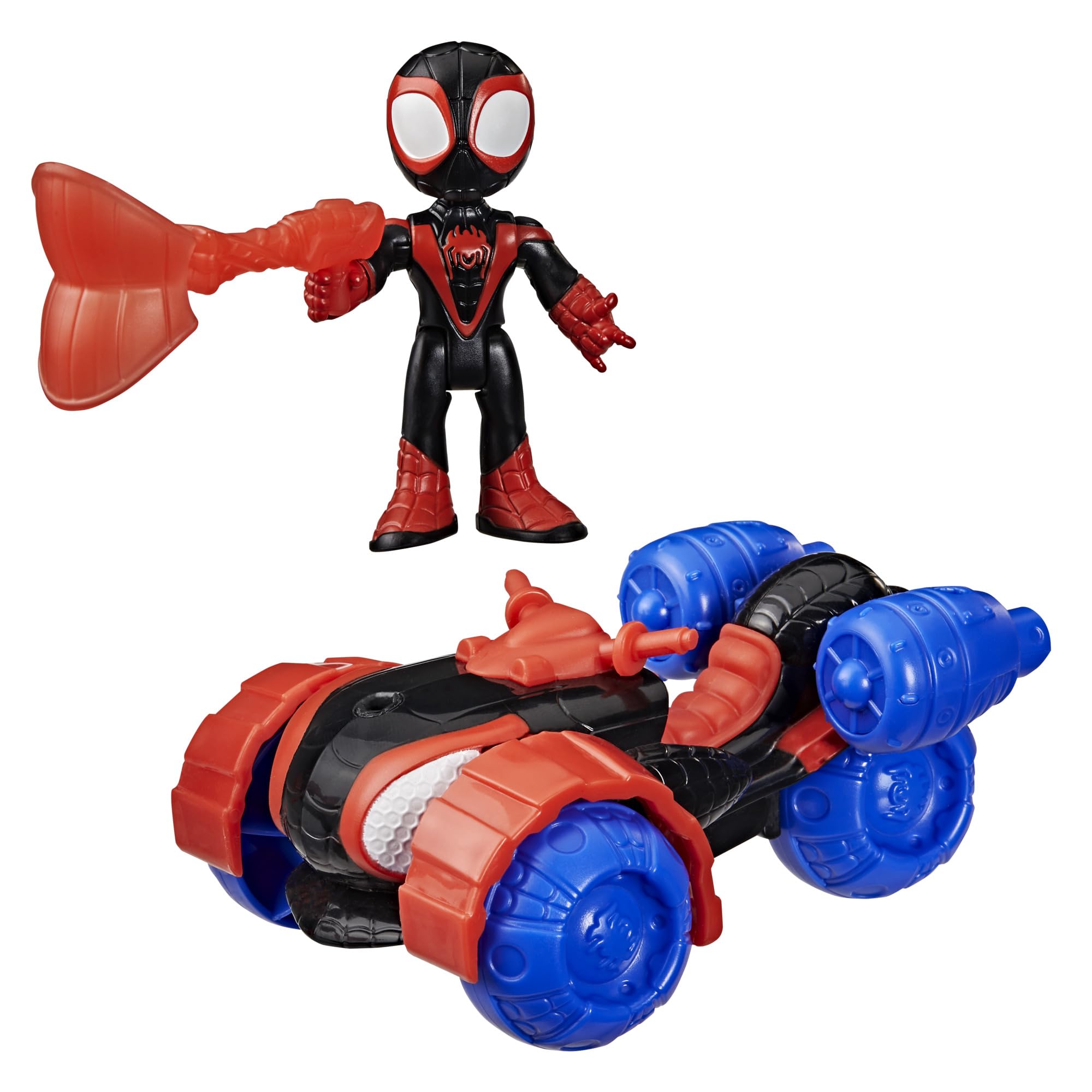 SPIDEY AND HIS AMAZING FRIENDS Miles 'Spin' Morales Techno-Racer Toy | 3-inch Figure | Ages 3+ 3