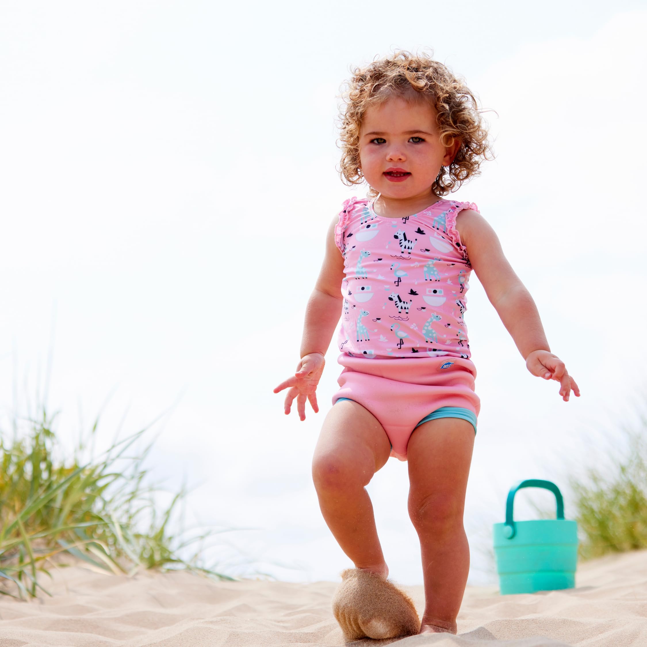 Splash About Happy Nappy Costume - Reusable Swim Nappy, UPF50+, Nina's Ark | 6-14 Months