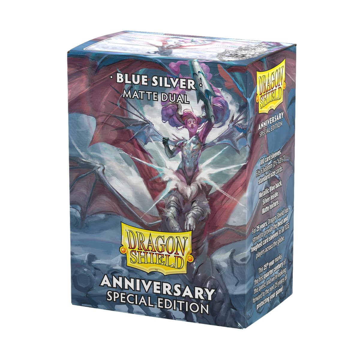 Dragon Shield Matte Dual Sleeves - Blue/Silver Special Edition (25th Anniversary) 1
