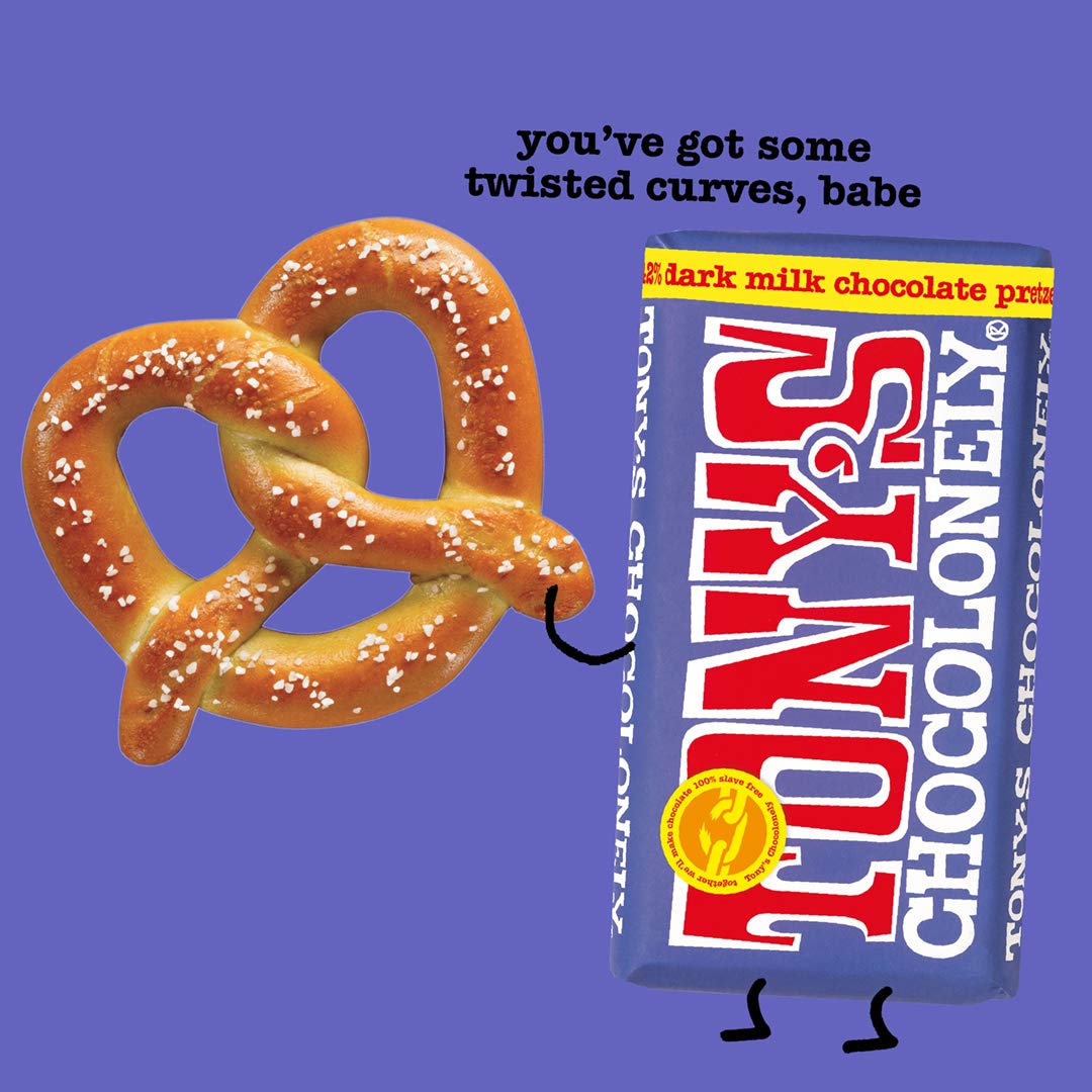 Tony's Chocolonely - Dark Milk Pretzel Toffee Chocolate Bar 180g