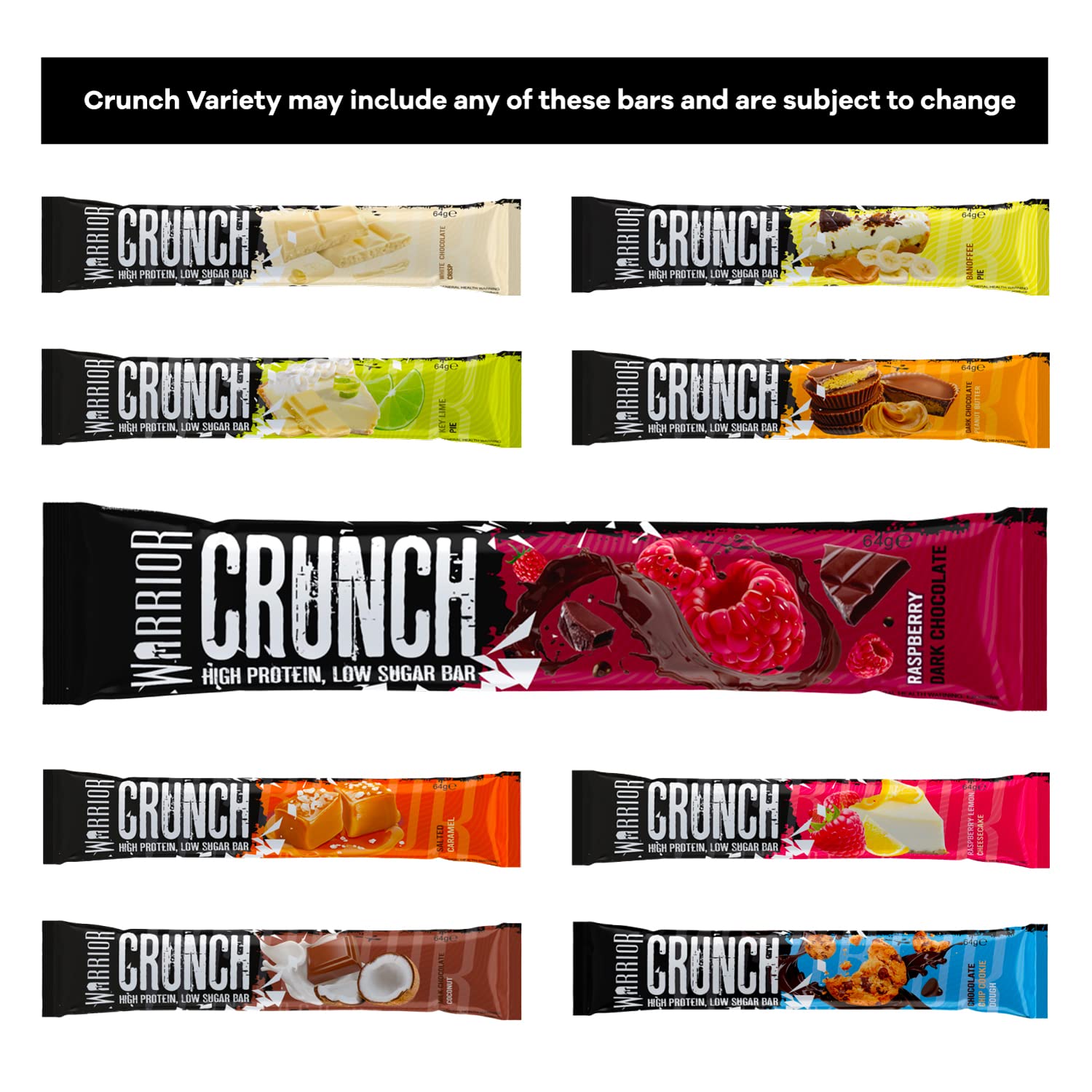 Warrior Crunch - High Protein Bar - 20g Protein, Low Carb, Low Sugar - Pack of 12 3