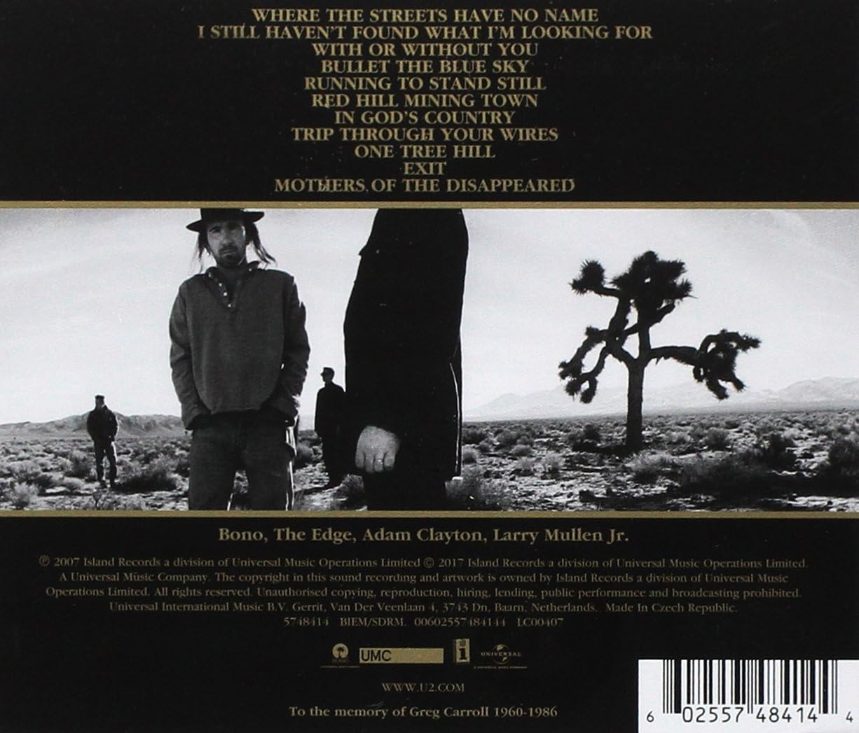 U2 - The Joshua Tree Audio CD