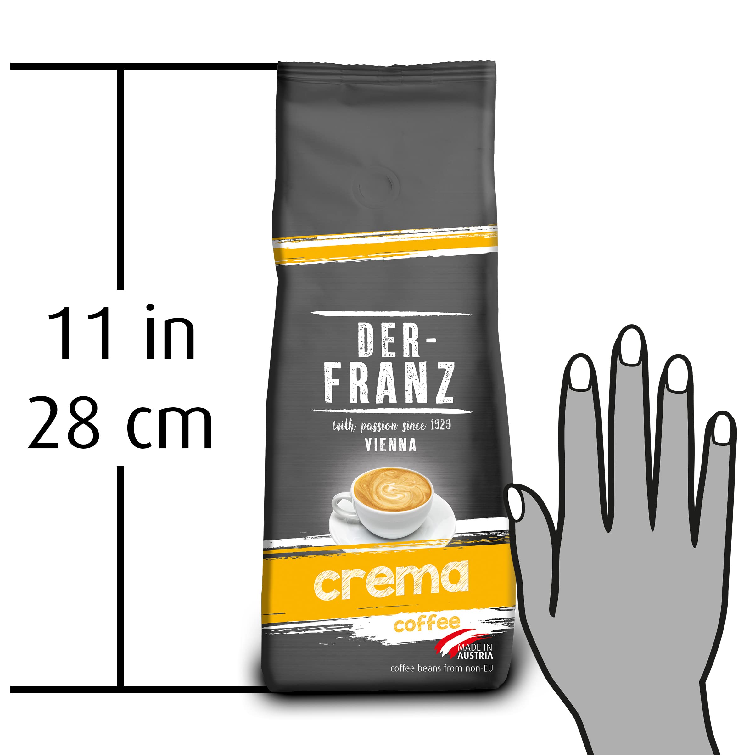 Der-Franz Crema Coffee, Ground, 2 x 500 g 4