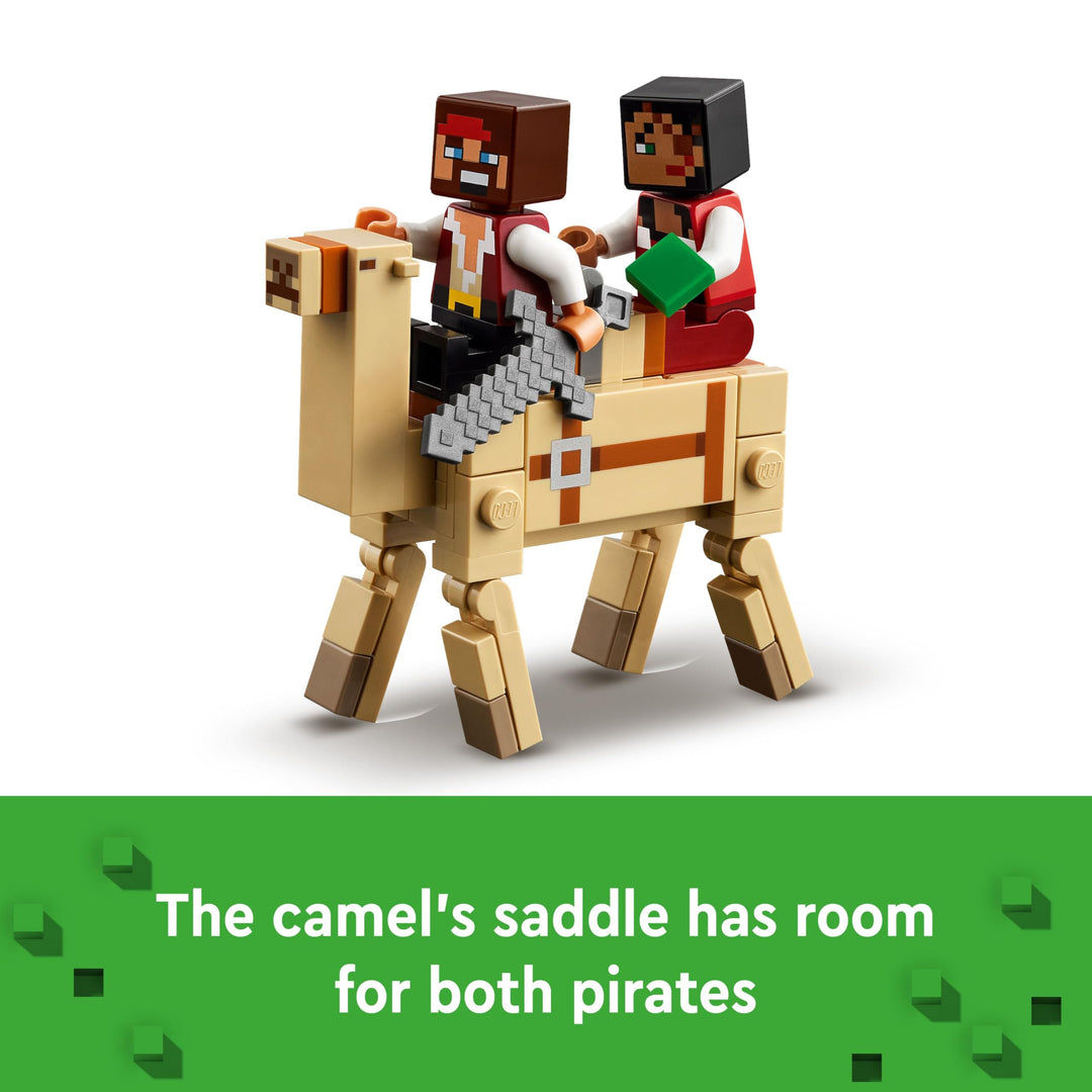 LEGO Minecraft The Pirate Ship Voyage - Building Set with Pirate Figures & Camel for Ages 8+
