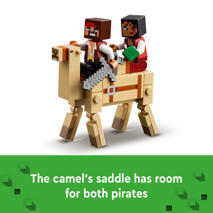 LEGO Minecraft The Pirate Ship Voyage - Building Set with Pirate Figures & Camel for Ages 8+