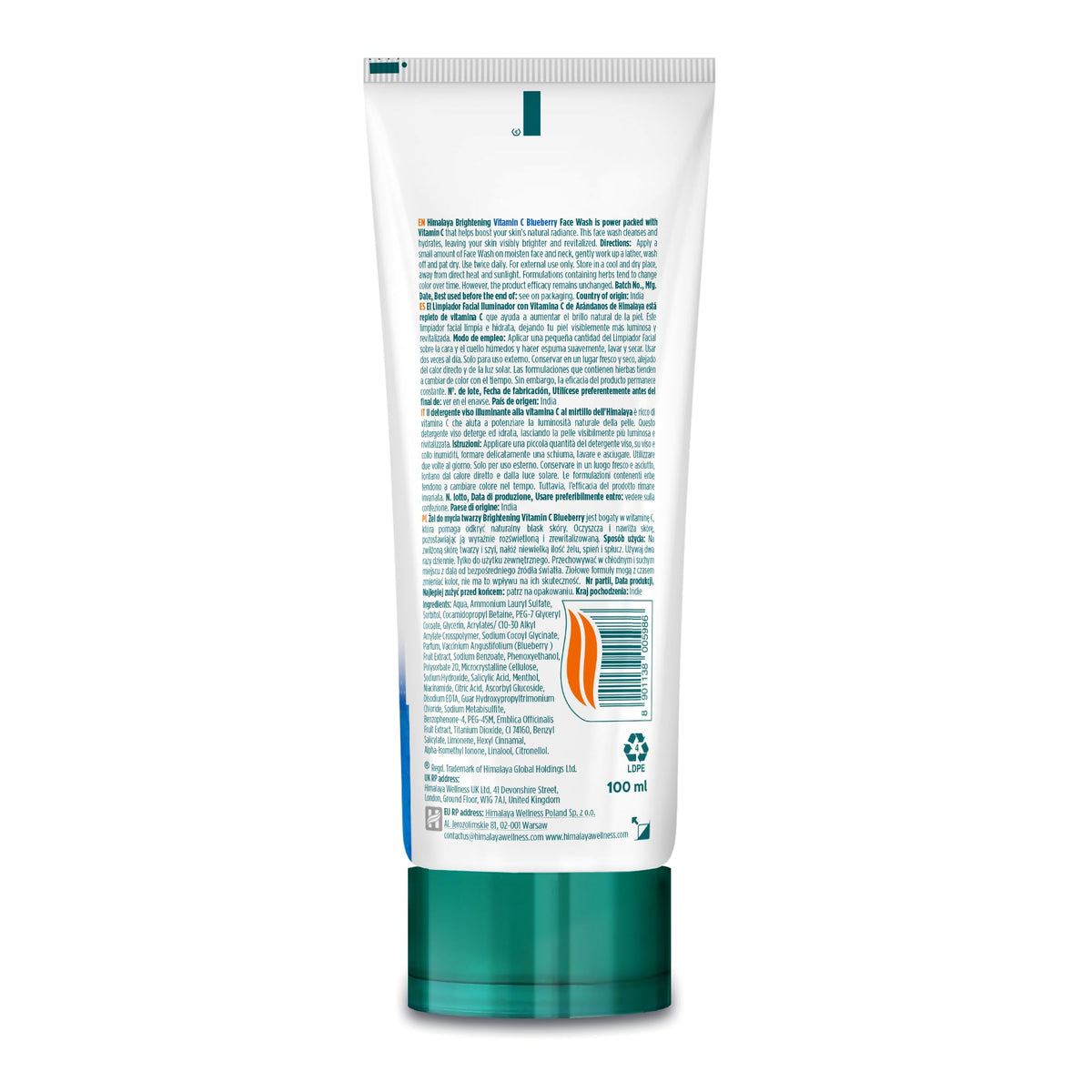 Himalaya Vitamin C Blueberry Brightening Face Wash - 100 ml