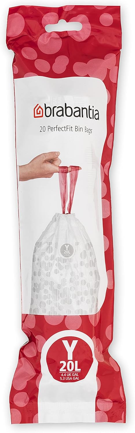 Brabantia - PerfectFit Bin Liners Multipack (Size Y/20 Litre) Thick Plastic