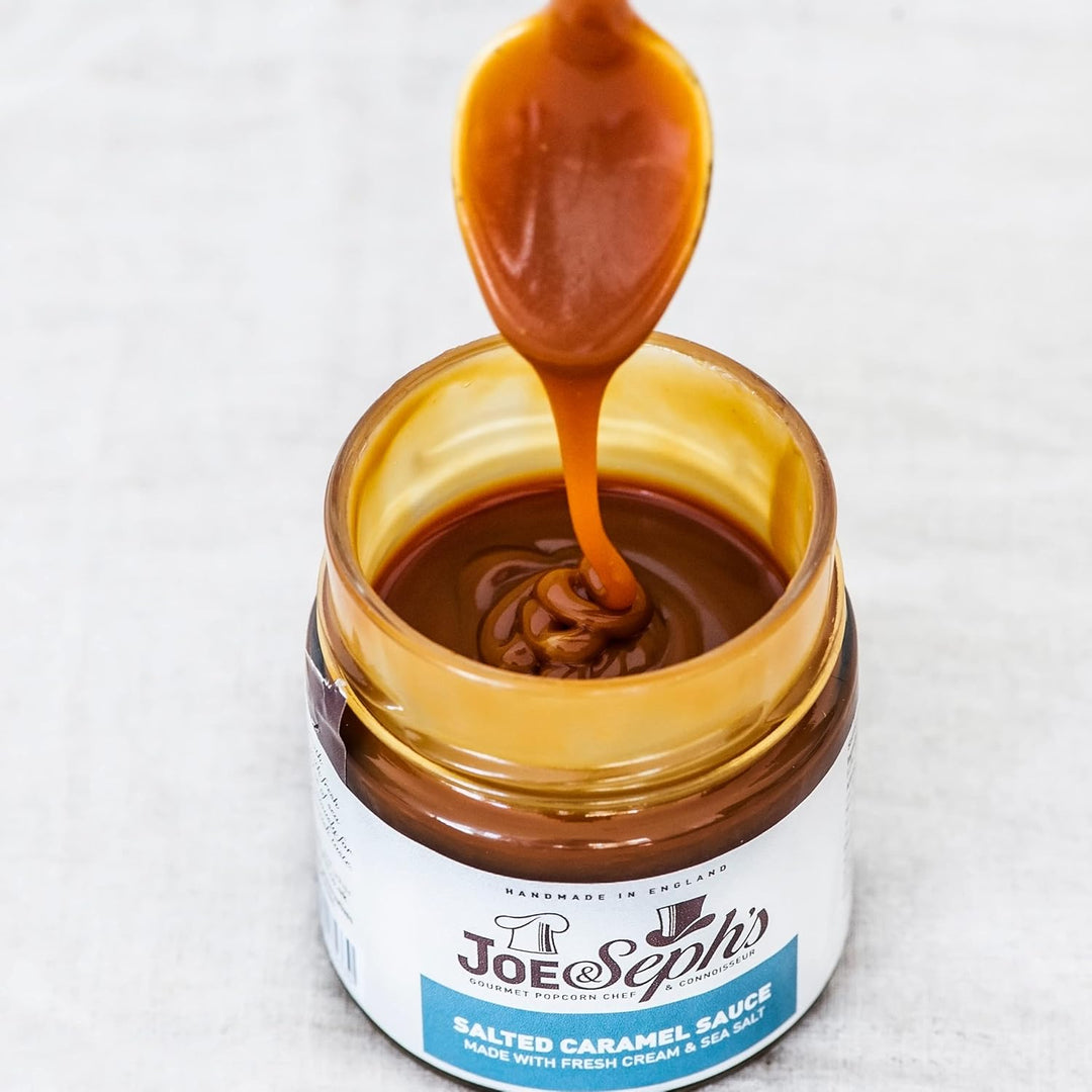 Joe & Seph's Salted Caramel Dessert Sauce (230g) - Caramel Drizzle for Ice Cream, Pancakes & Baking