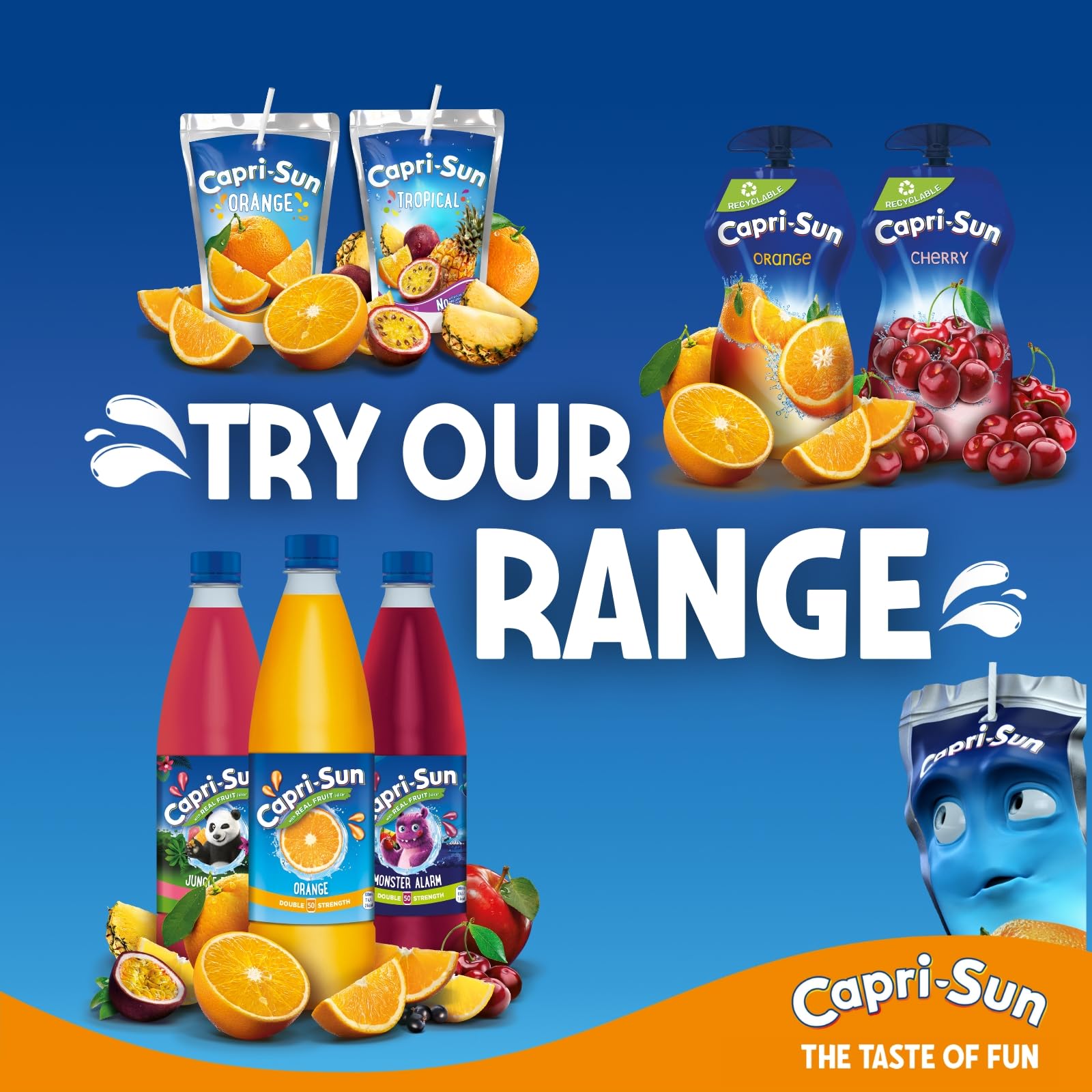 Capri-Sun Zero Monster Alarm Kids' Juice Drink - Apple, Blackcurrant & Cherry | 4 x 200ml Pouches 3