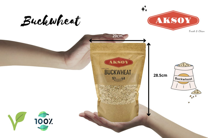 AKSOY Buckwheat 1.25KG Hulled Buckwheat Groats – Raw, Vegan, Non-GMO Whole Grain