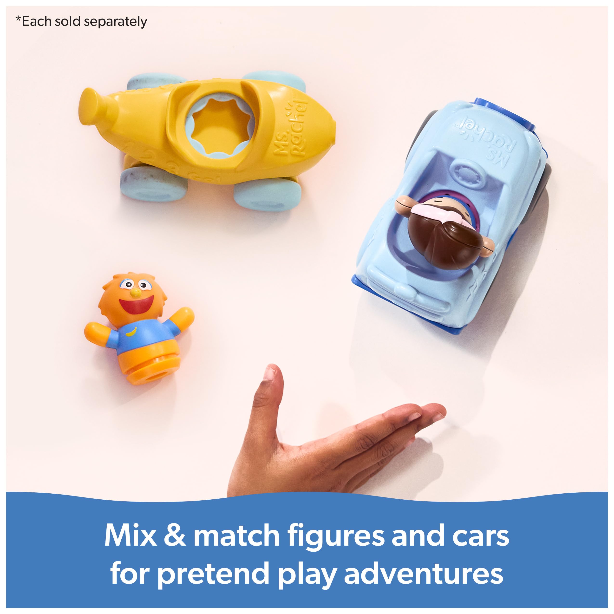 Ms. Rachel Herbie’s 1-2-3 Roll! Vehicle with Click-in Figure | Pull Back & Go | Ages 12+ Months 6