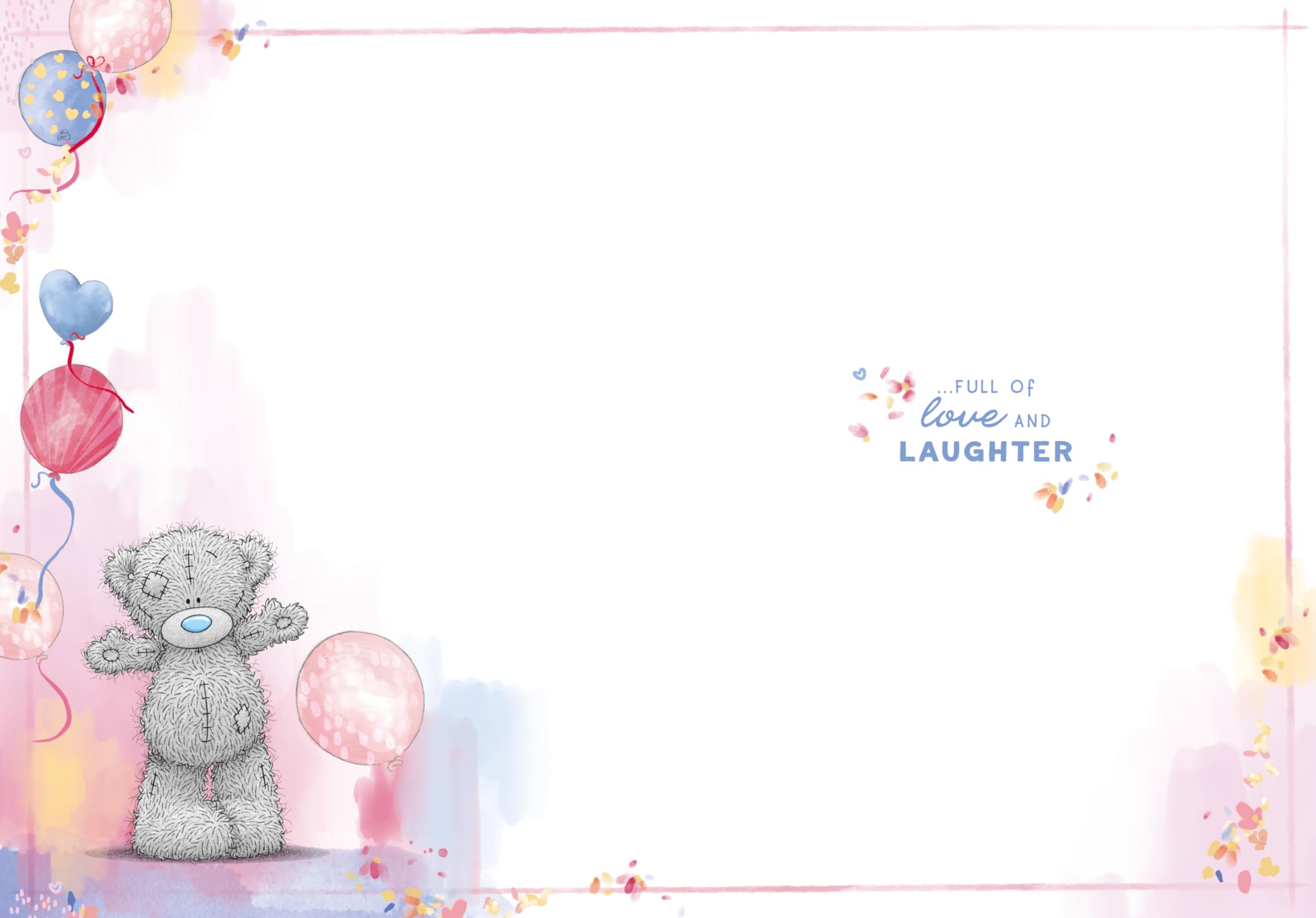 Me To You Bear Tatty Teddy Happy Birthday Nanny Luxury Gold Foil Greeting Card | 6 x 9 Inches 2
