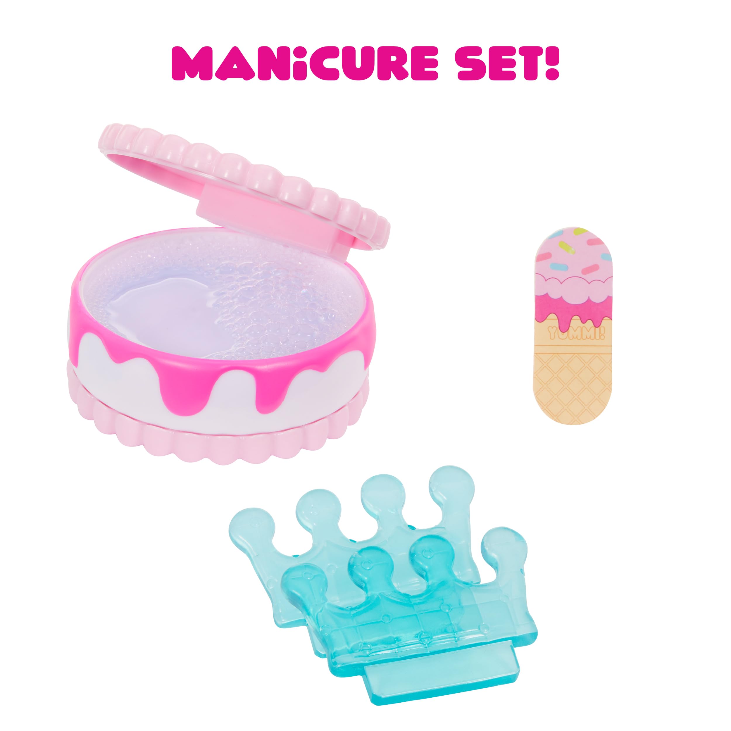 Yummiland Beauty Bag Playset - Ice Cream Cone with Bianca Bubblegum Lip Gloss Doll & Real Nail Care Accessories 4