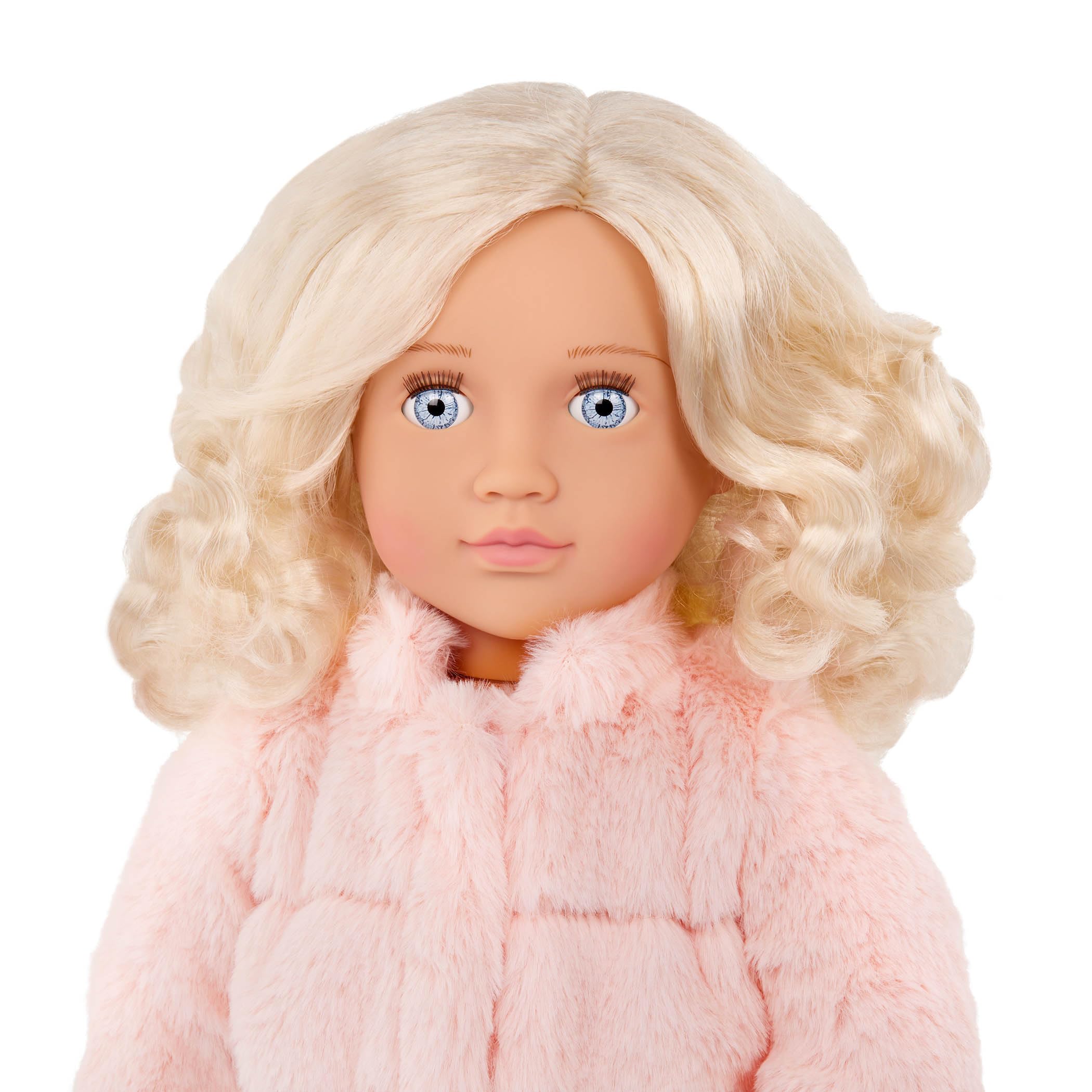 Our Generation Ava Doll - 18-inch Fashion Doll with Pink Faux-Fur Coat 14