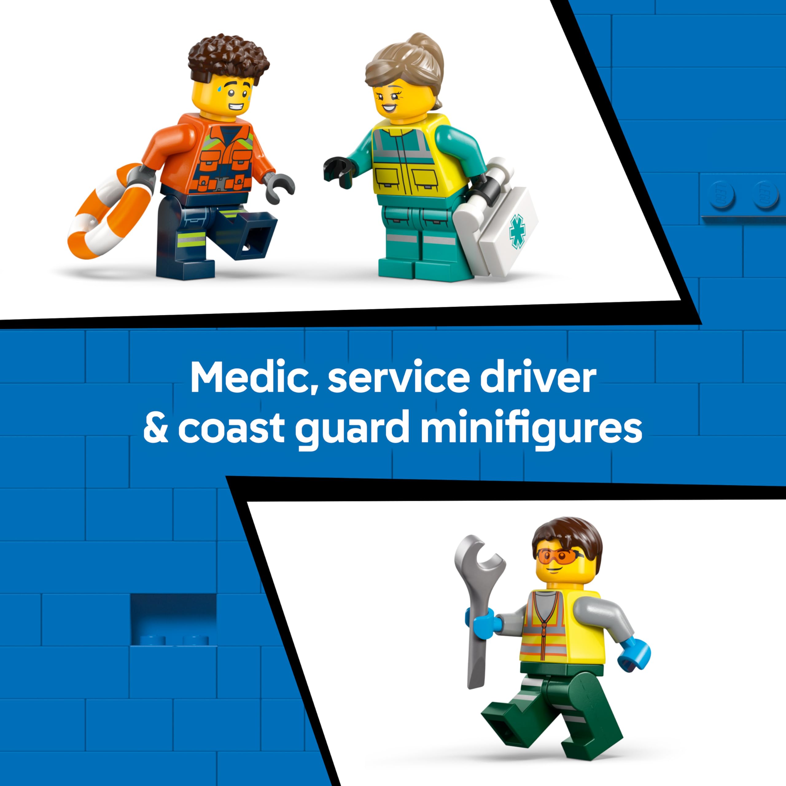 LEGO City 3in1 Airplane, Service Truck & Hovercraft Remix Building Set | Ages 7+ 7