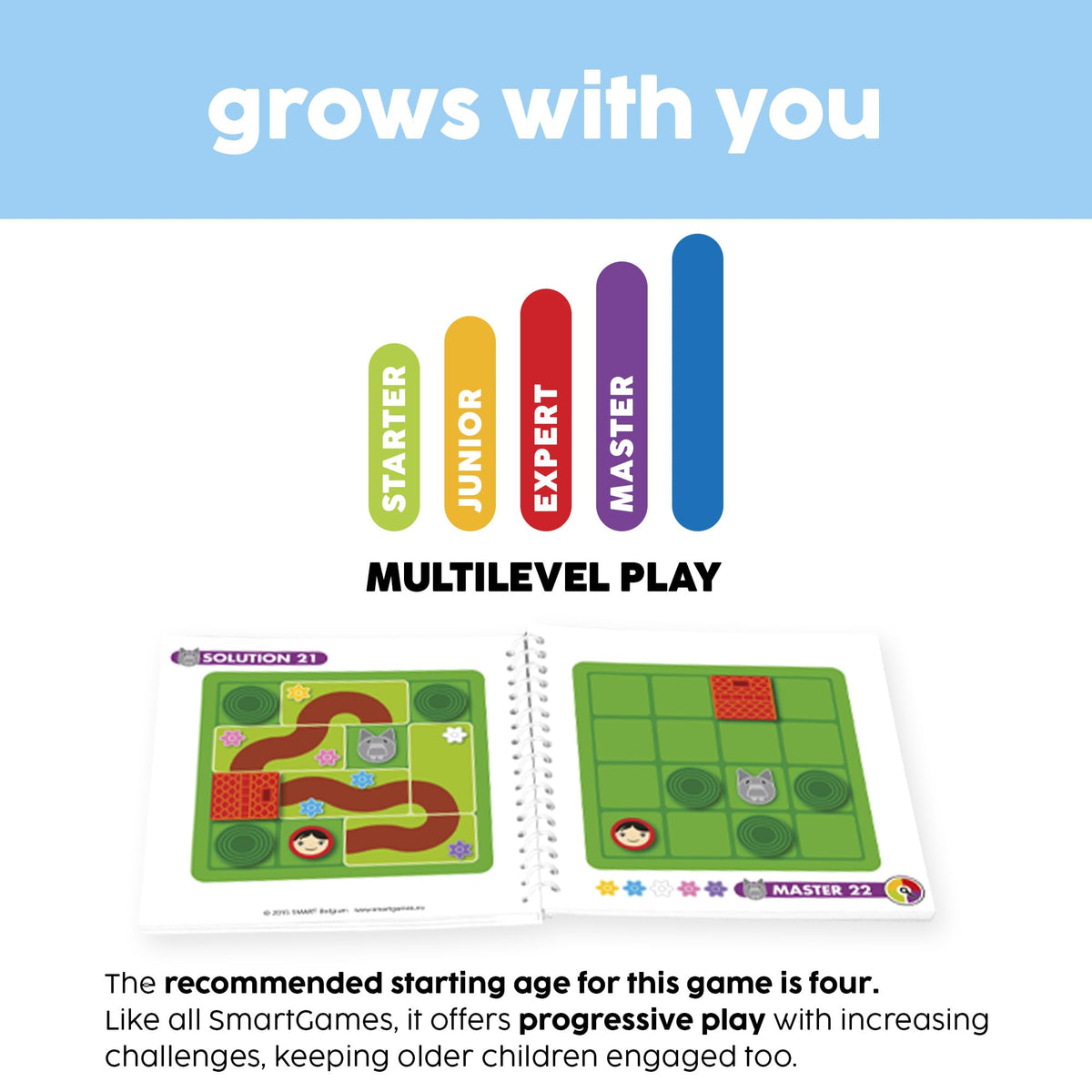 SmartGames Little Red Riding Hood Board Game - 48 Challenges, 1 Player