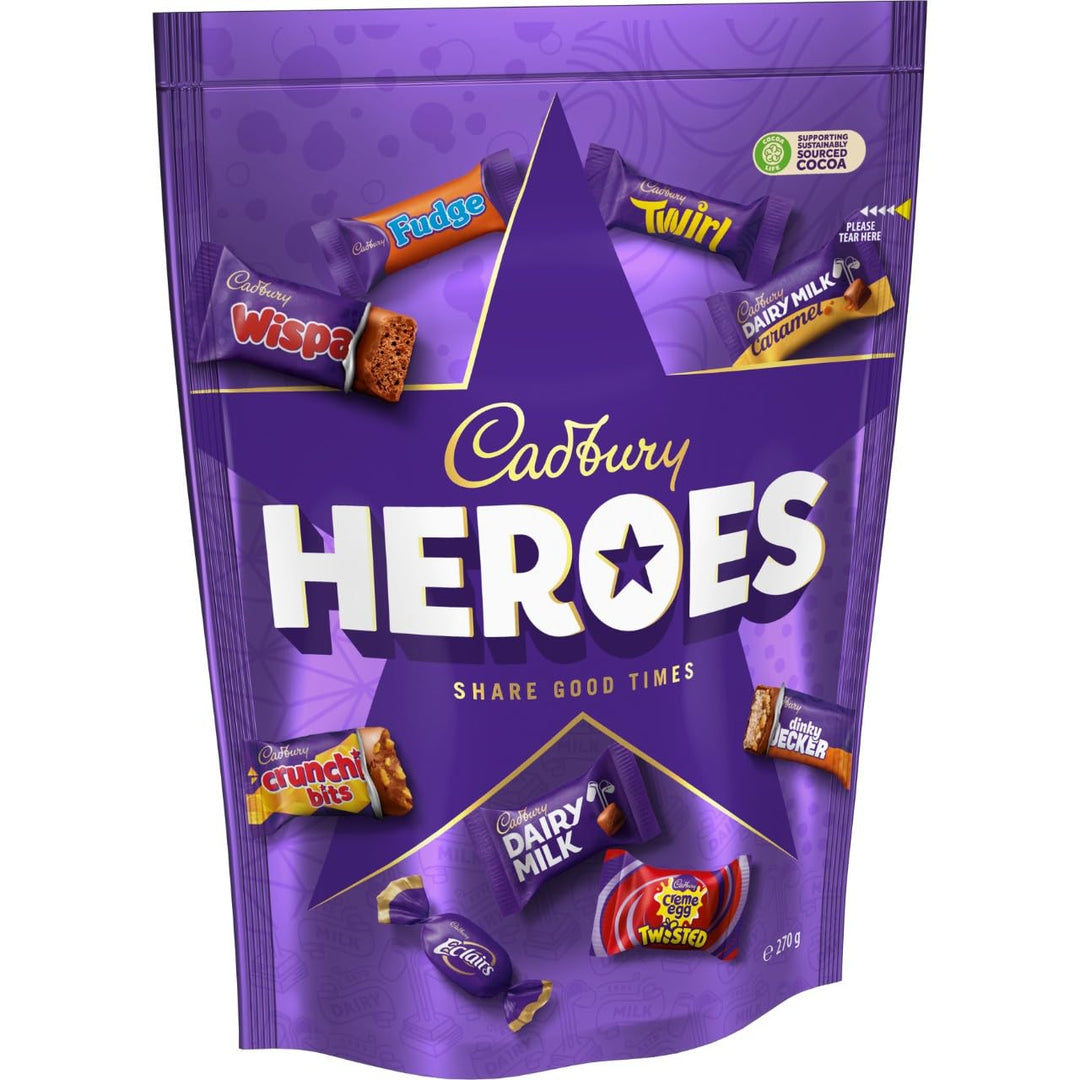 Cadbury Heroes Assorted Miniature Chocolates - 270g Sharing Pouch