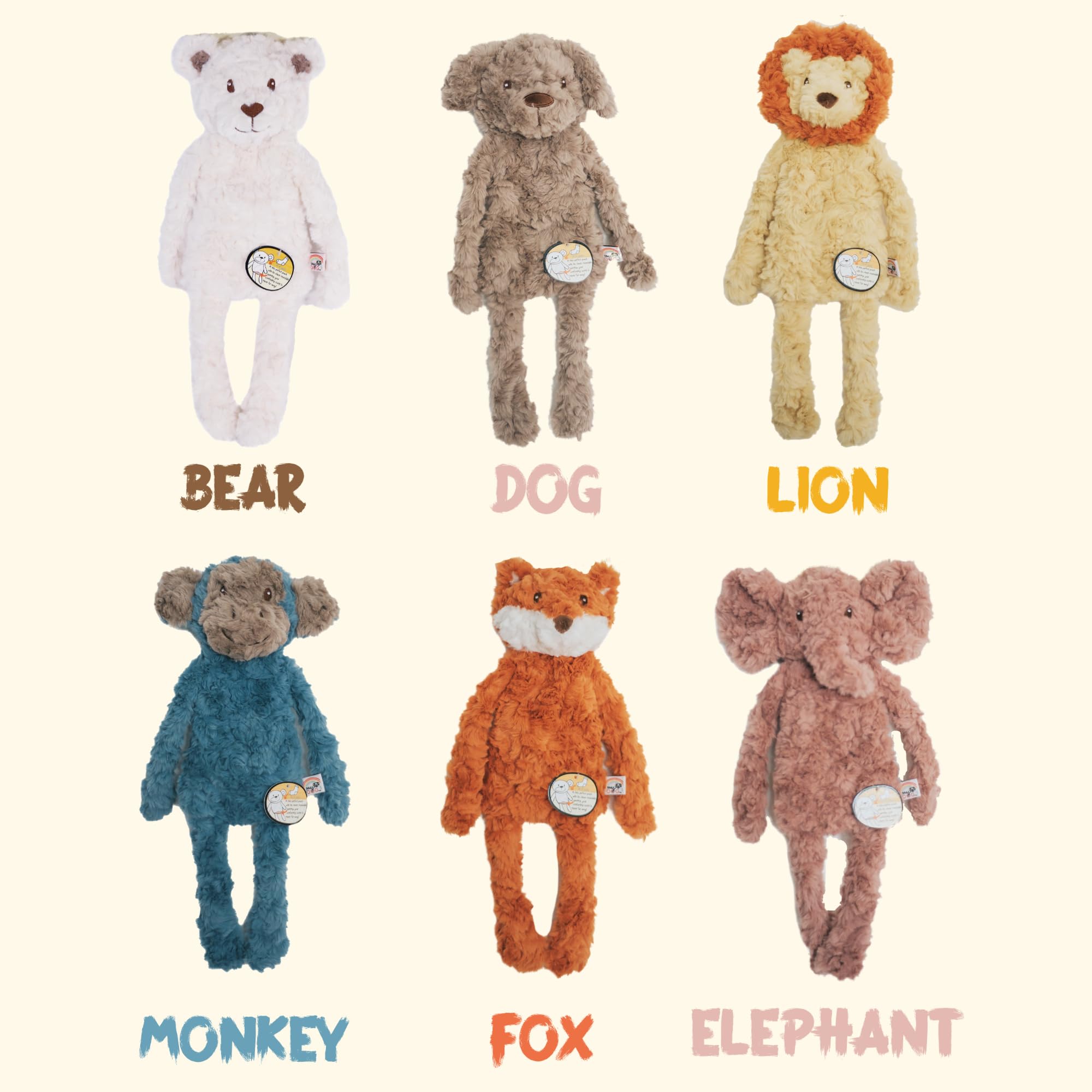 Rosewood MyDog Luxury Plush Monkey Toy - Stuff-Free Comforting & Calming Dog Toy, 40cm 7
