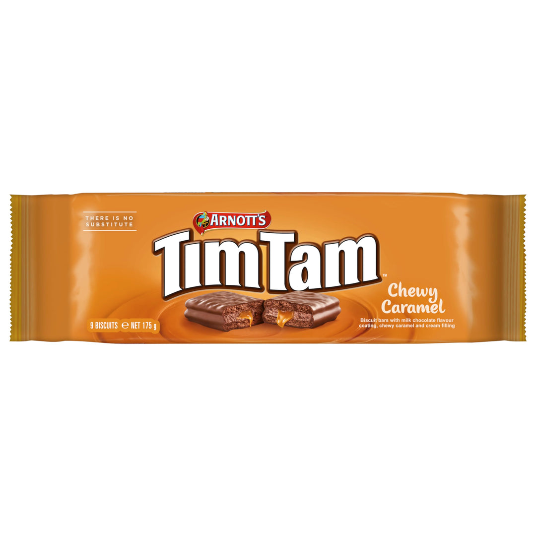 Tim Tam - Chewy Caramel Biscuit Bars with Milk Chocolate Coating (175g)