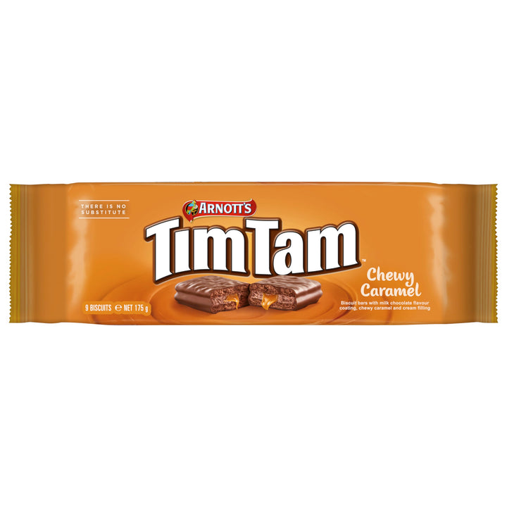 Tim Tam - Chewy Caramel Biscuit Bars with Milk Chocolate Coating (175g)