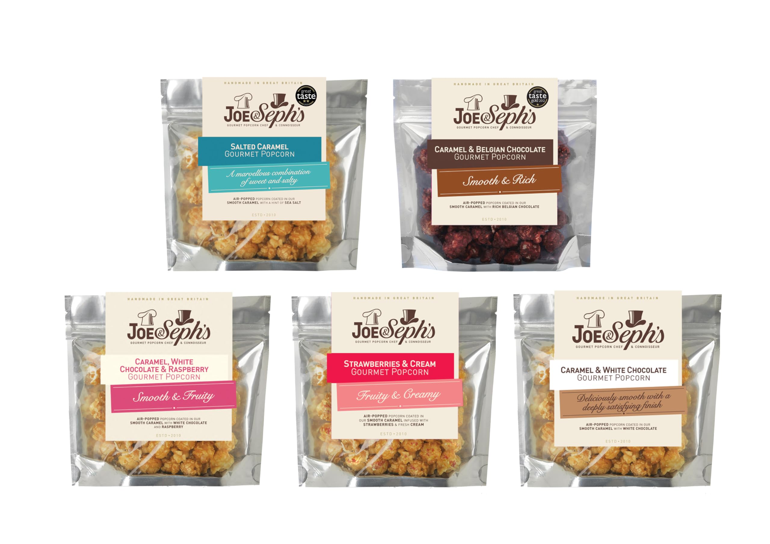 Joe & Seph's Summer Popcorn Tasting Selection - 5 Flavours, 160g Total 1