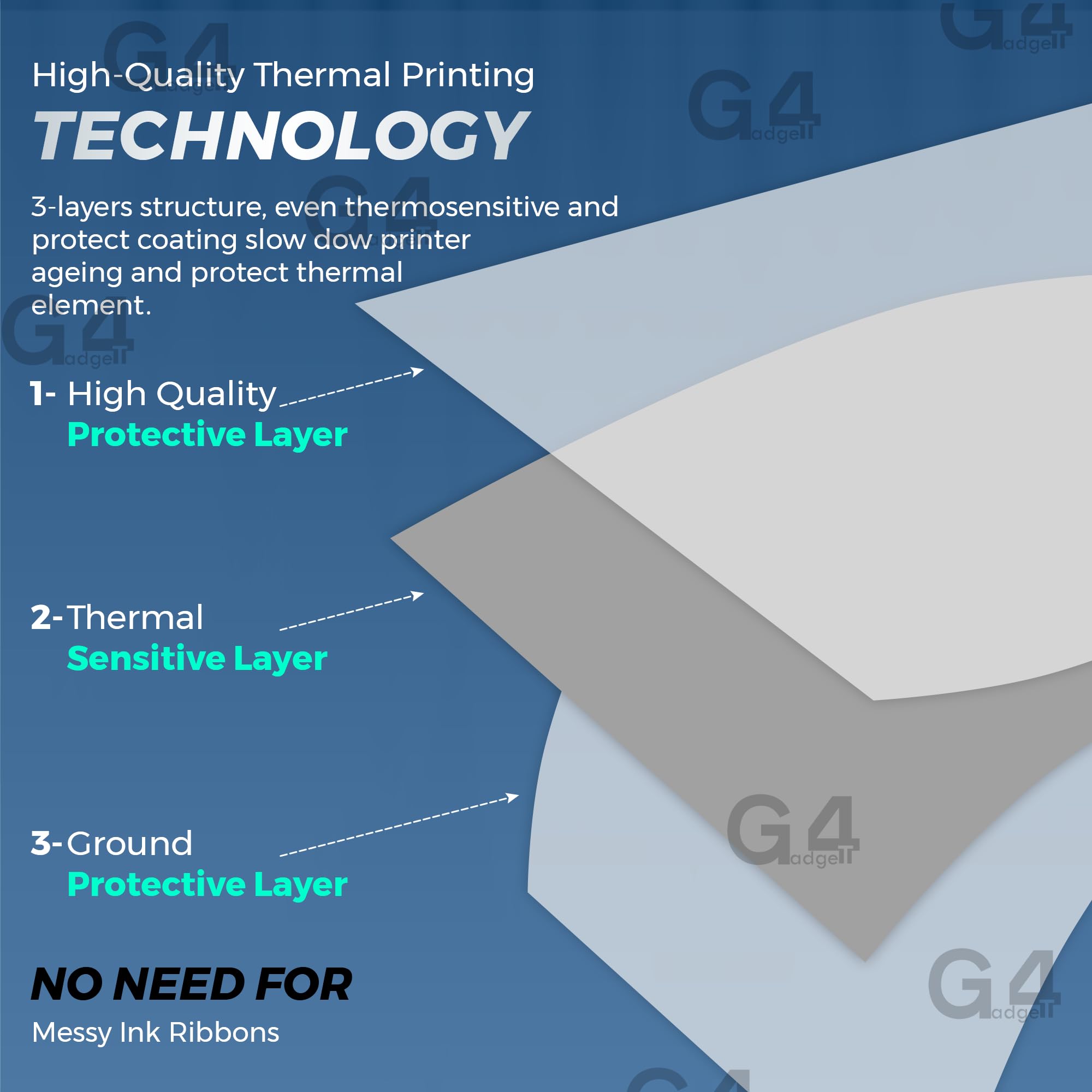 G4GADGET Thermal Paper Till Rolls - 20 Rolls, 57mm x 40m for Cash Registers & Credit Card Machines 5