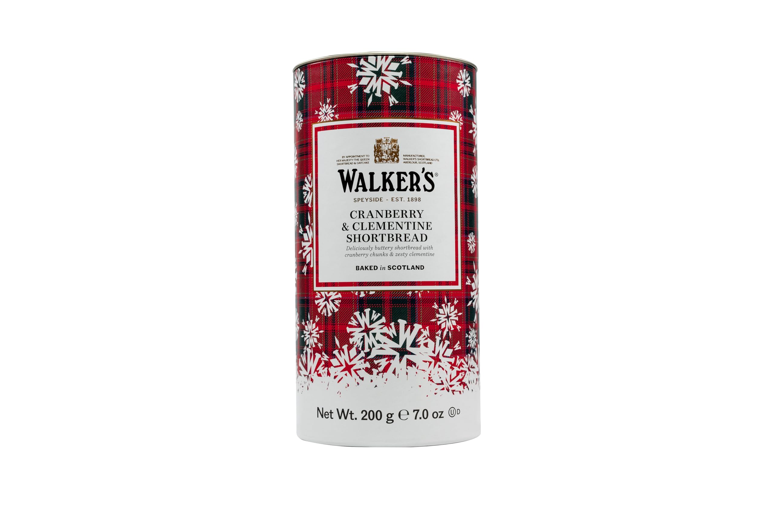 Walker's All-Butter Cranberry and Clementine Shortbread in Gifting Tube 200g 7