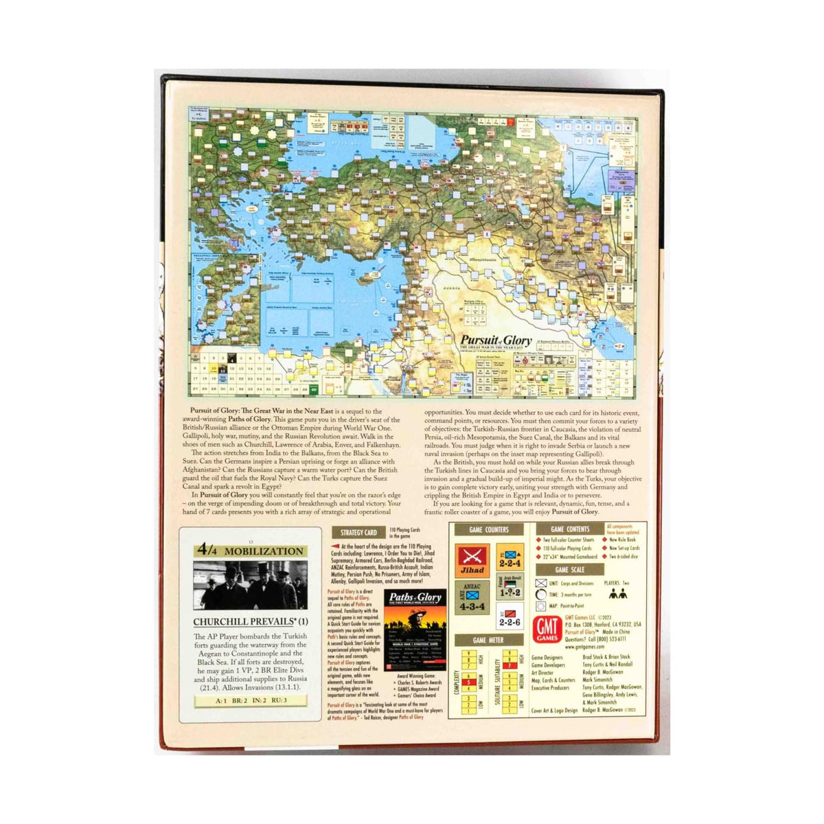 GMT Games Pursuit of Glory: The Great War in the Near East Board Game | Adult Wargame | HXK90
