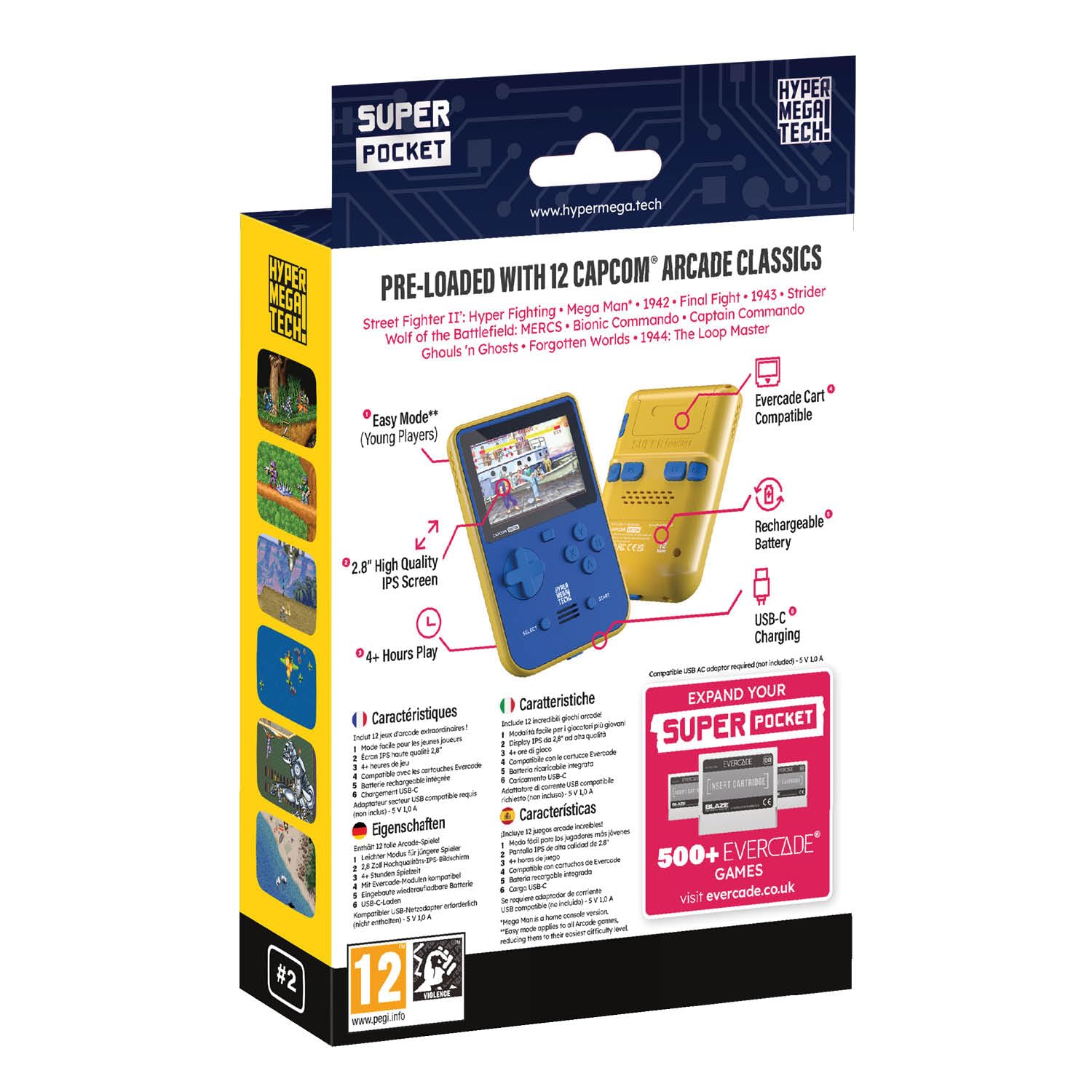 Evercade Capcom Super Pocket - Portable Arcade Gaming Console 12