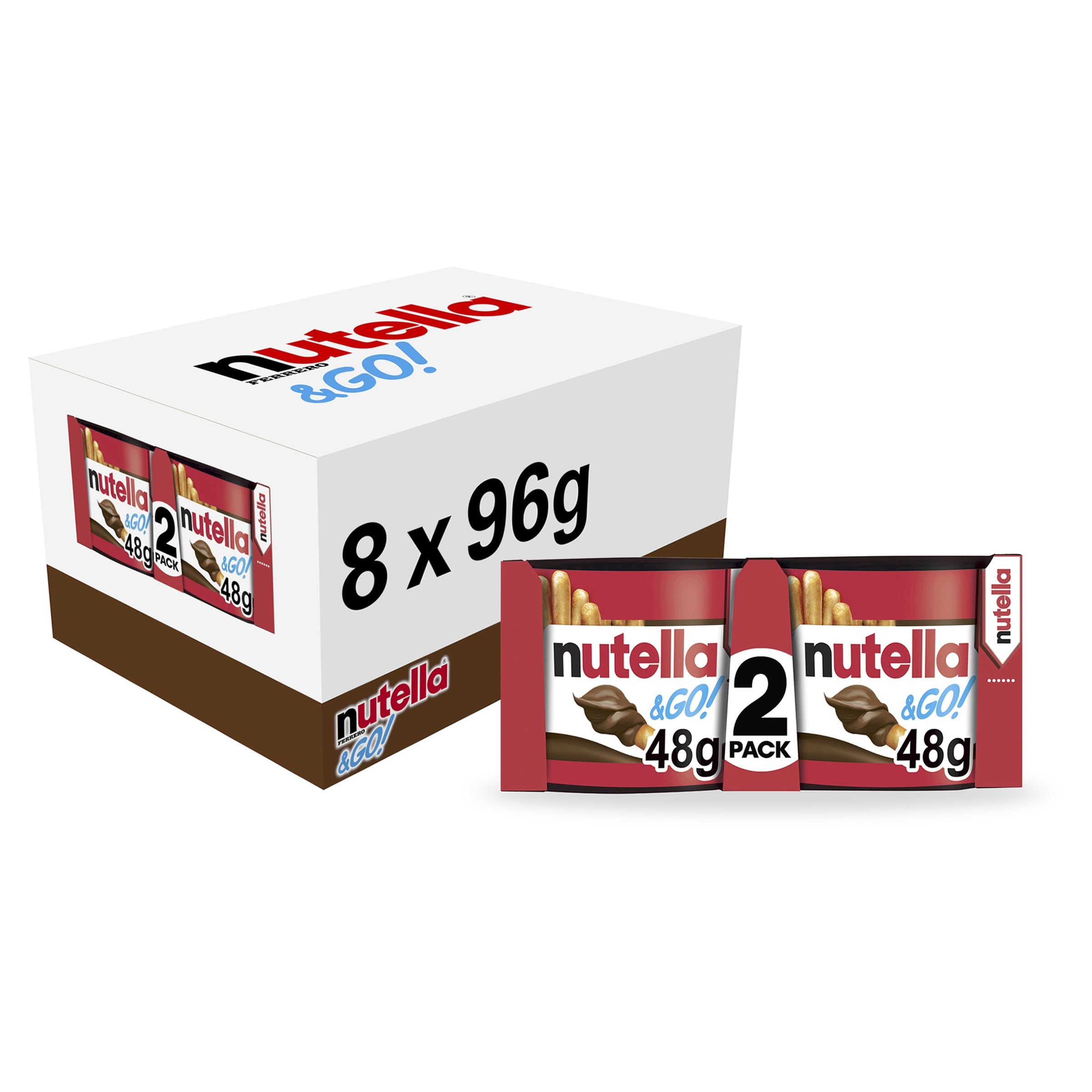 Nutella Chocolate Hazelnut Spread with Breadsticks Snack Pack - 96g